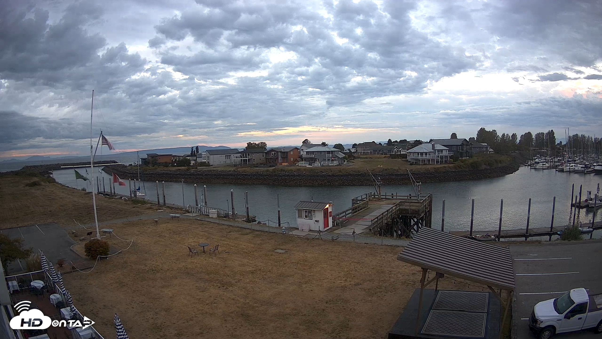 Snapshot of Point Roberts Marina SW Live Webcam taken Sep 7, 2026, 6:43am PDT