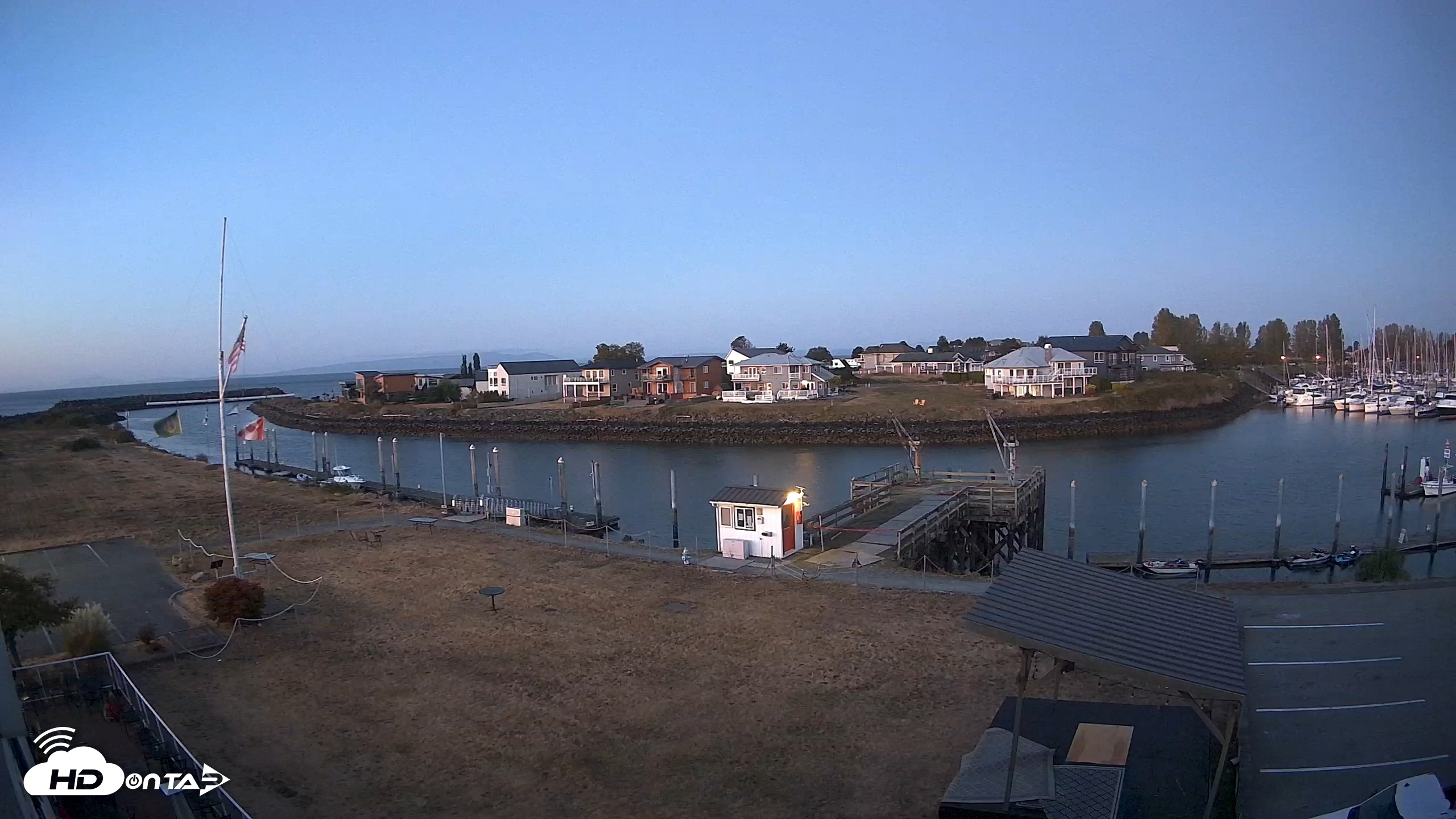 Snapshot of Point Roberts Marina SW Live Webcam taken Sep 17, 2026, 6:24am PDT