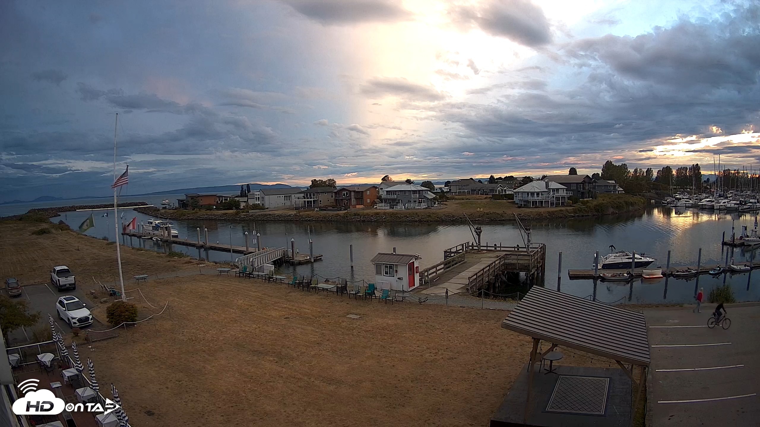 Snapshot of Point Roberts Marina SW Live Webcam taken Aug 28, 2026, 7:55pm PDT