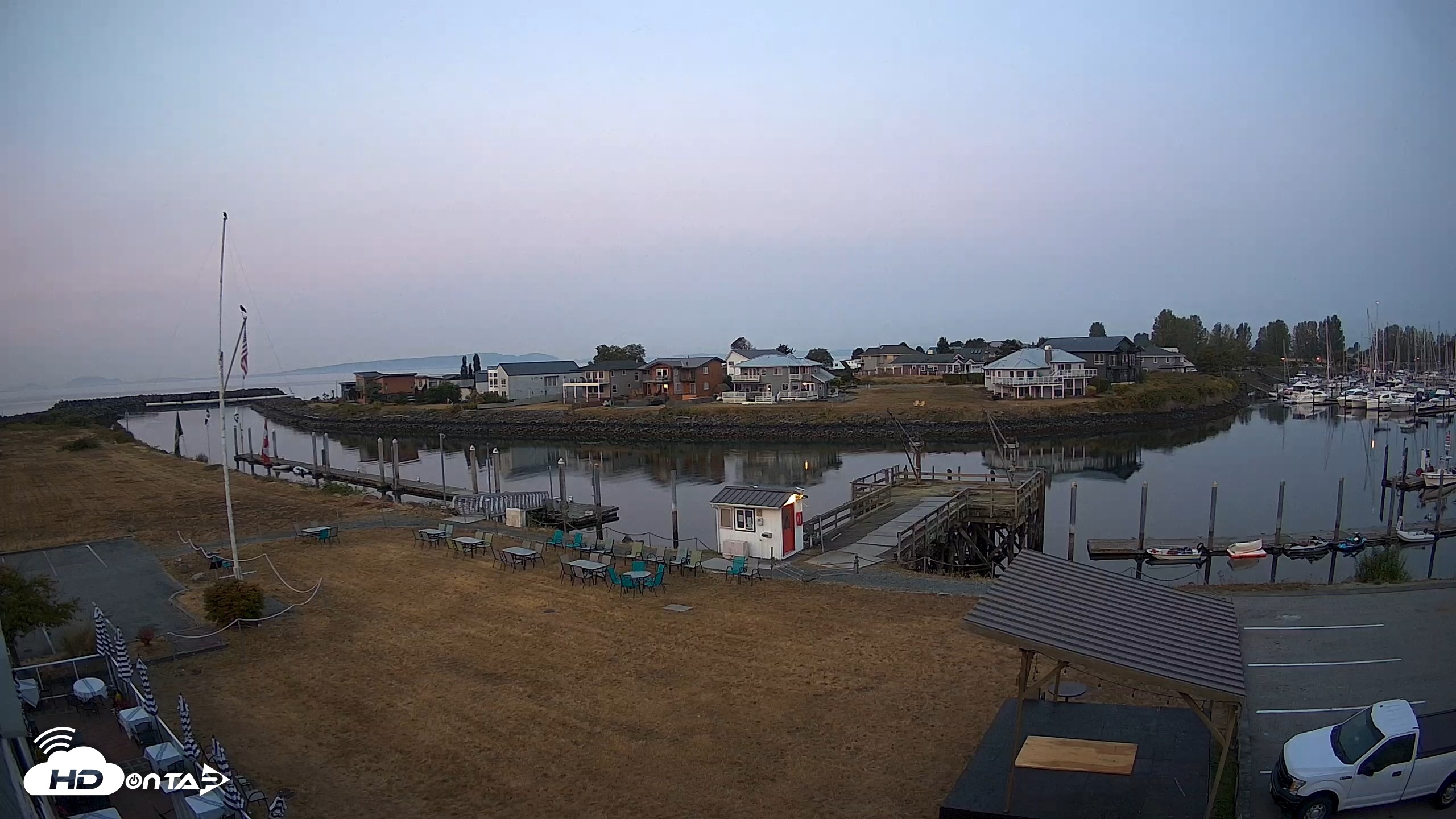 Snapshot of Point Roberts Marina SW Live Webcam taken Aug 25, 2026, 6:06am PDT