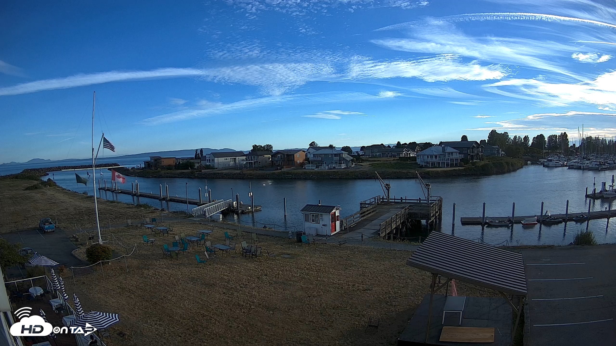 Snapshot of Point Roberts Marina SW Live Webcam taken Jul 30, 2026, 7:48pm PDT
