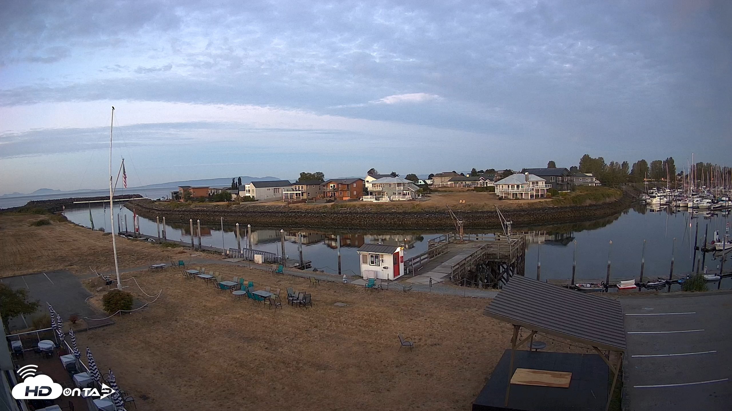 Snapshot of Point Roberts Marina SW Live Webcam taken Aug 19, 2026, 5:55am PDT