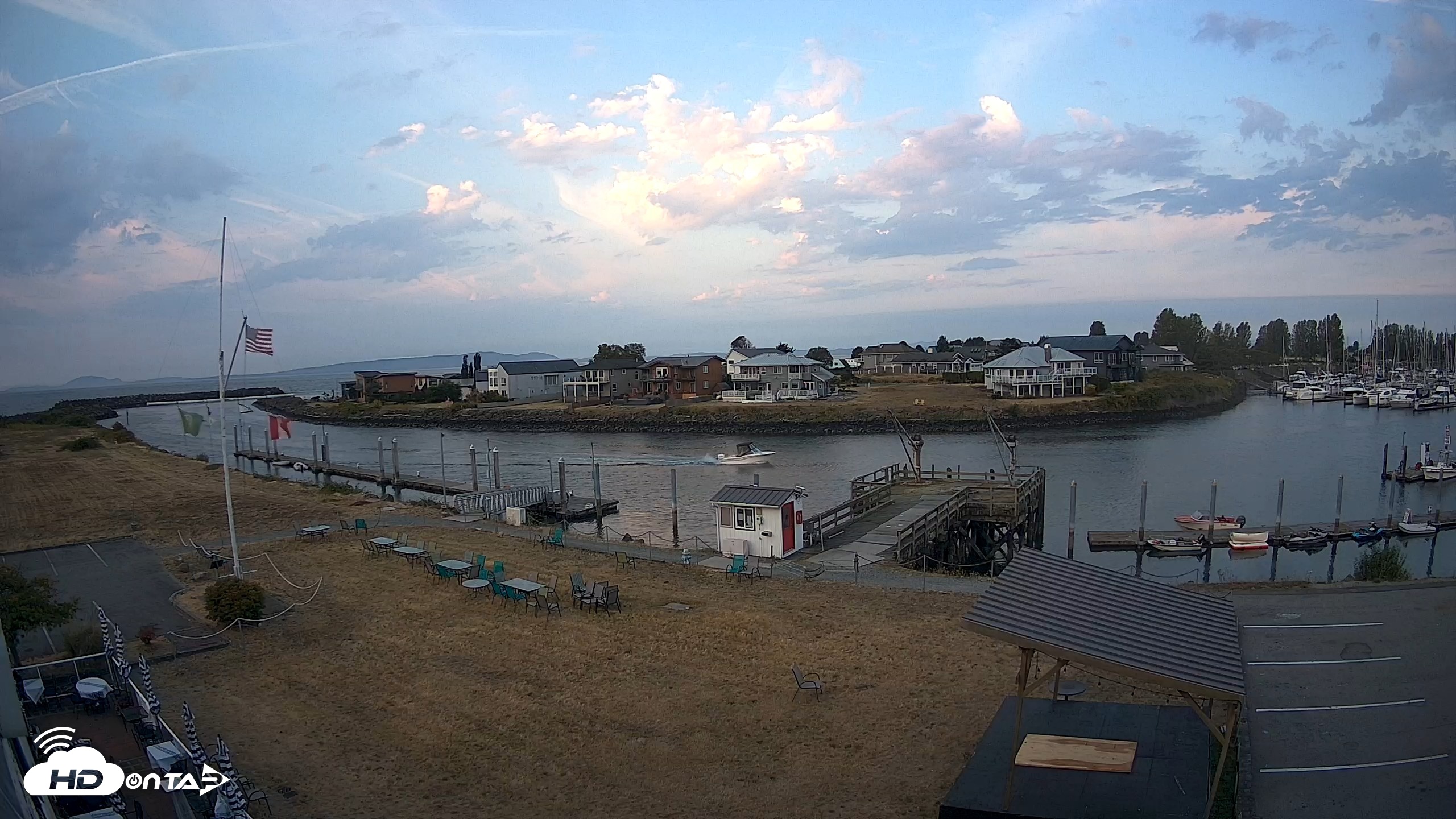 Snapshot of Point Roberts Marina SW Live Webcam taken Aug 16, 2026, 6:44am PDT
