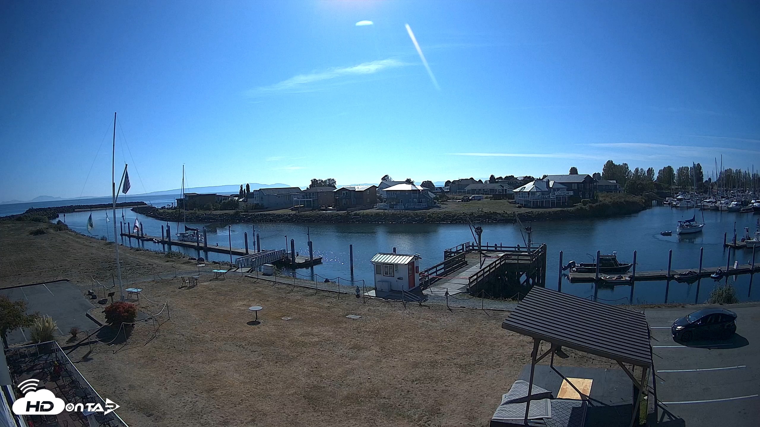 Snapshot of Point Roberts Marina SW Live Webcam taken Sep 18, 2026, 2:51pm PDT