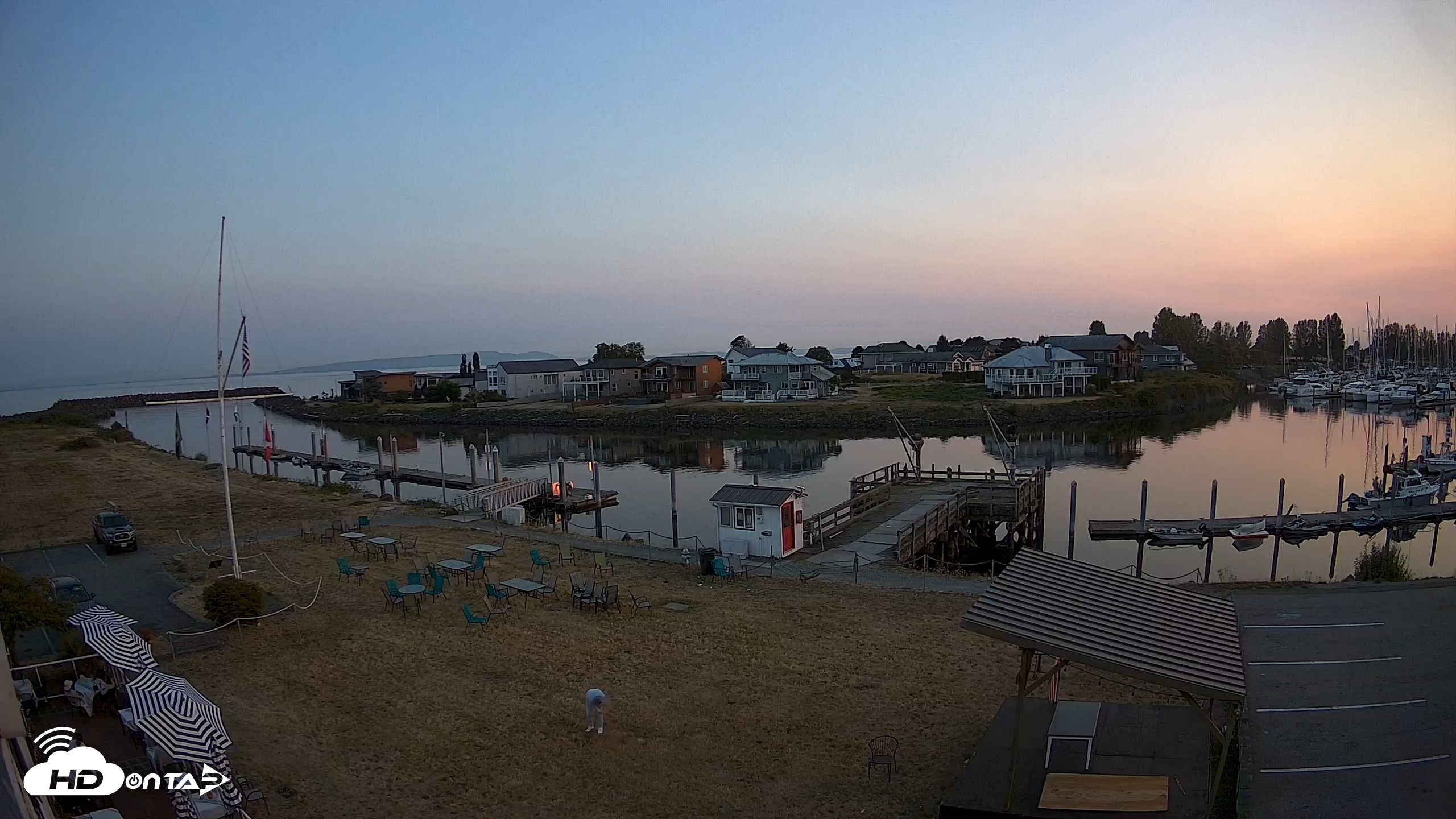 Snapshot of Point Roberts Marina SW Live Webcam taken Aug 5, 2026, 8:24pm PDT