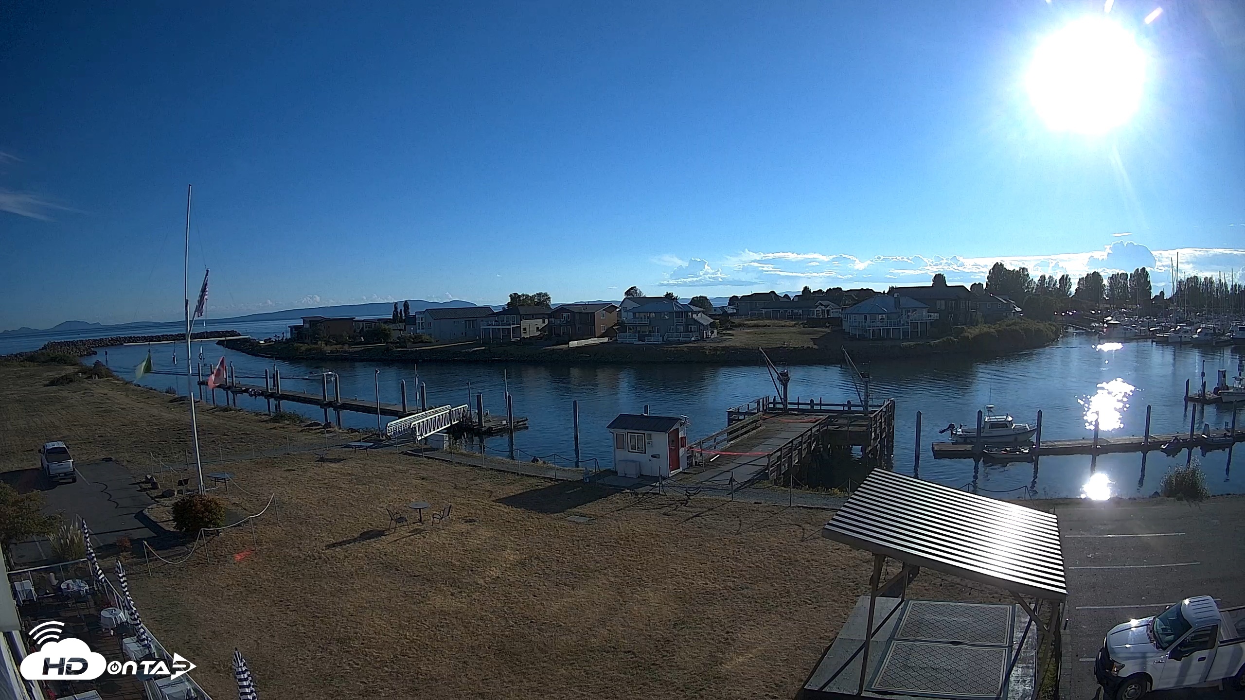 Snapshot of Point Roberts Marina SW Live Webcam taken Sep 6, 2026, 5:50pm PDT