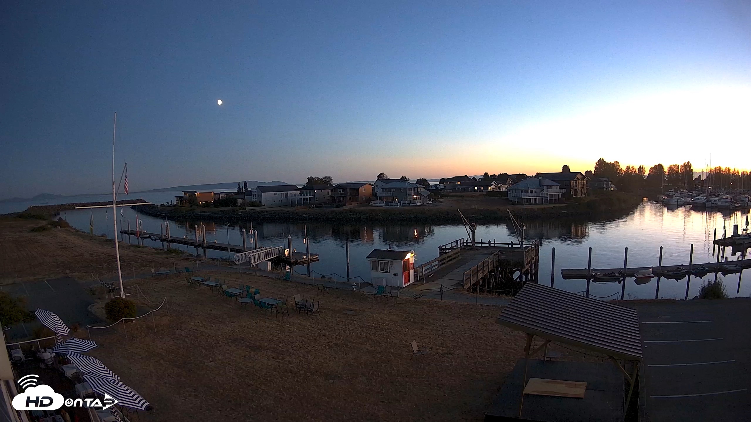 Snapshot of Point Roberts Marina SW Live Webcam taken Aug 20, 2026, 8:49pm PDT