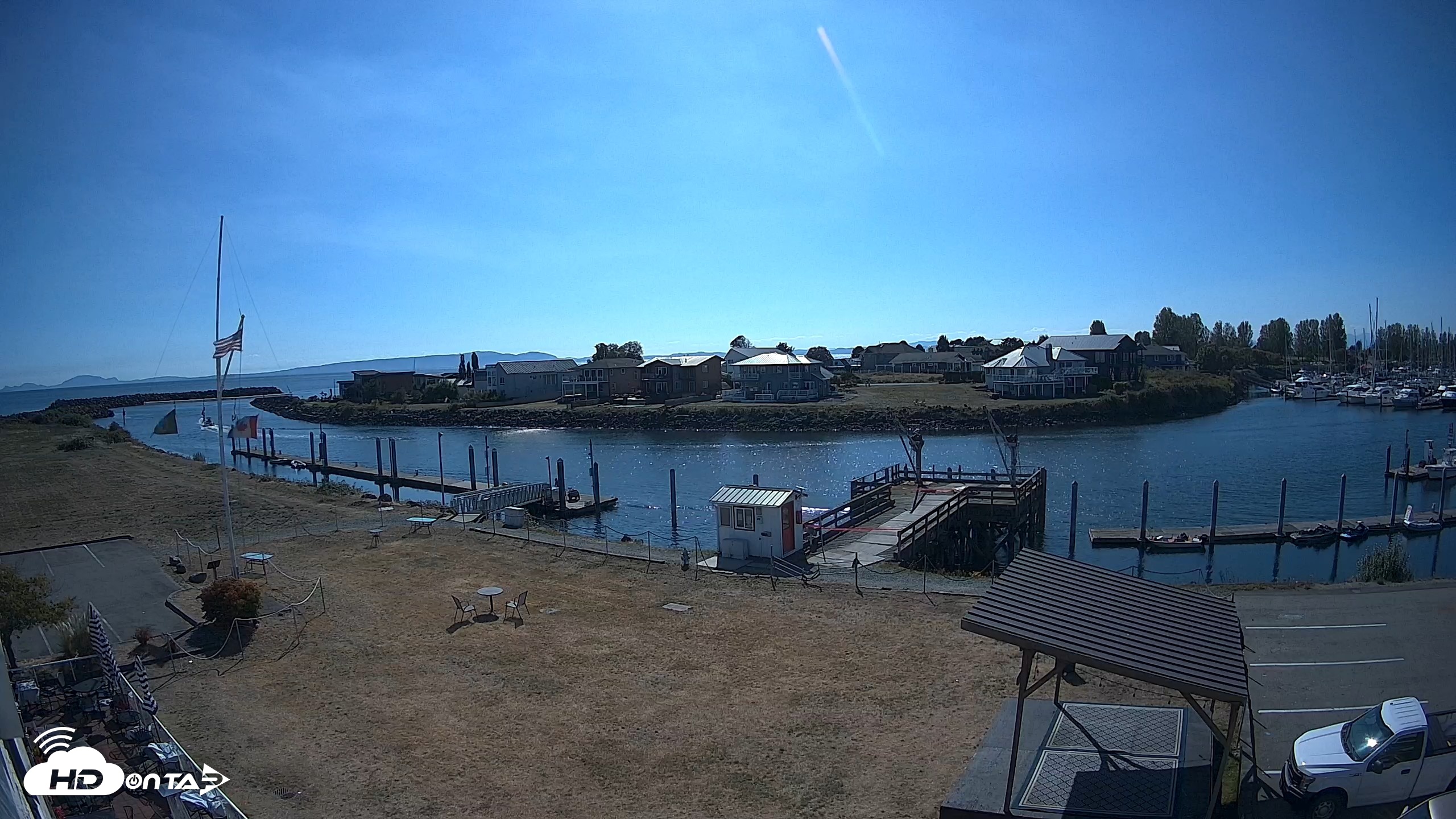 Snapshot of Point Roberts Marina SW Live Webcam taken Sep 8, 2026, 2:58pm PDT
