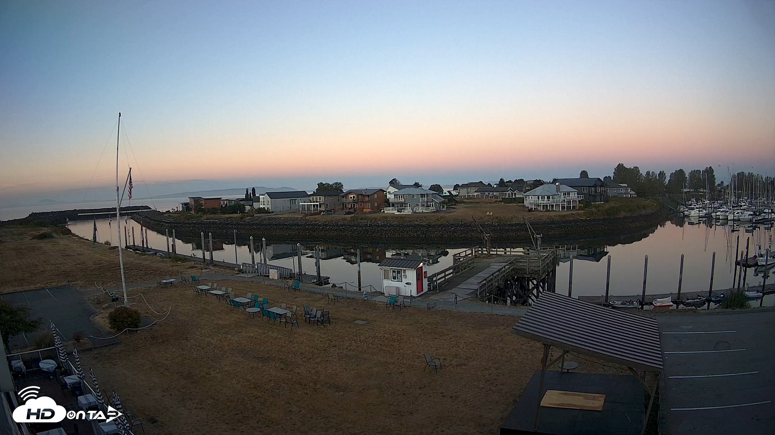 Snapshot of Point Roberts Marina SW Live Webcam taken Aug 21, 2026, 6:11am PDT