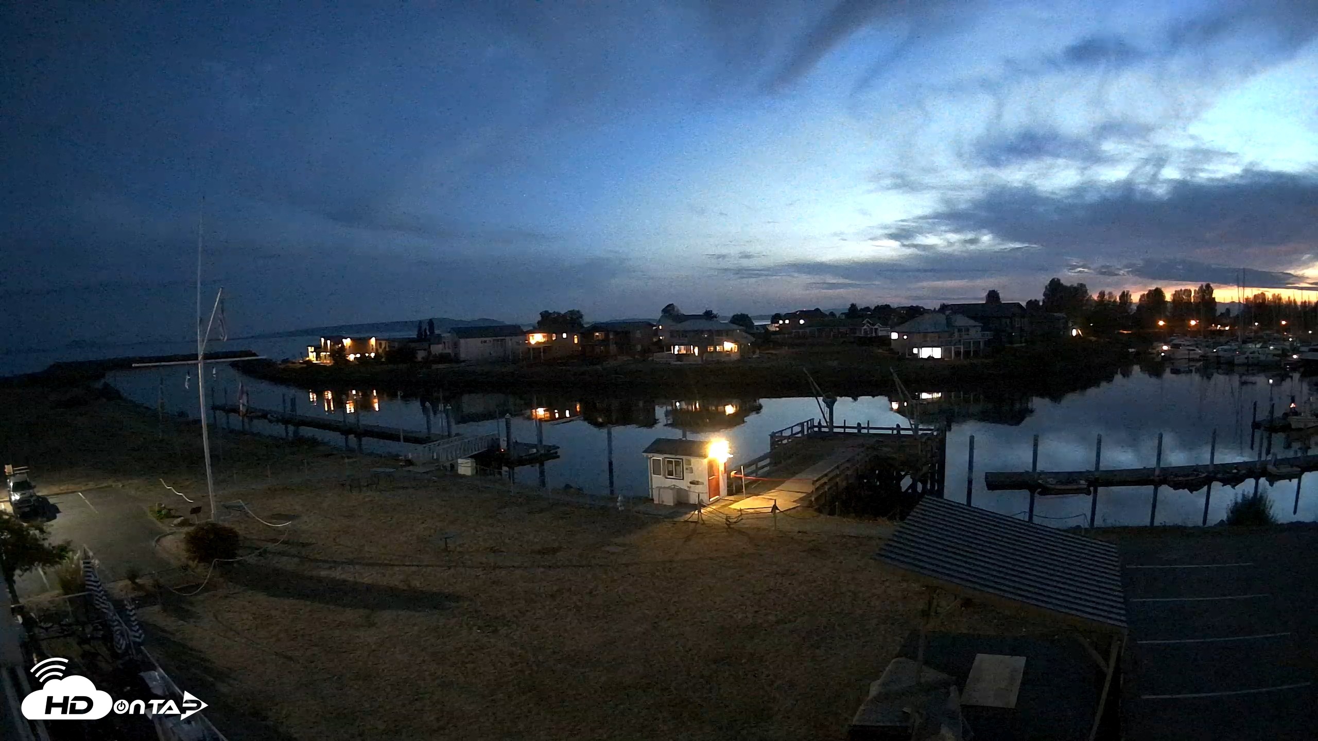 Snapshot of Point Roberts Marina SW Live Webcam taken Sep 10, 2026, 8:20pm PDT