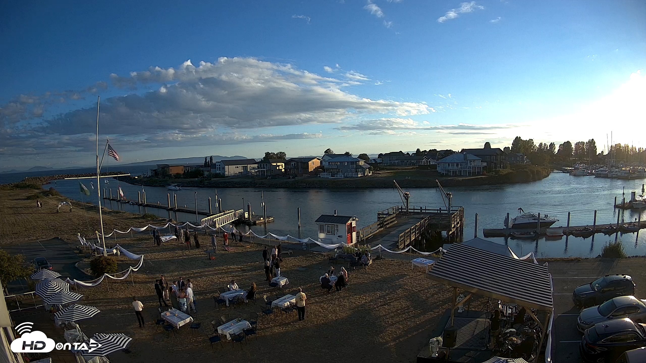 Snapshot of Point Roberts Marina SW Live Webcam taken Aug 29, 2026, 7:13pm PDT