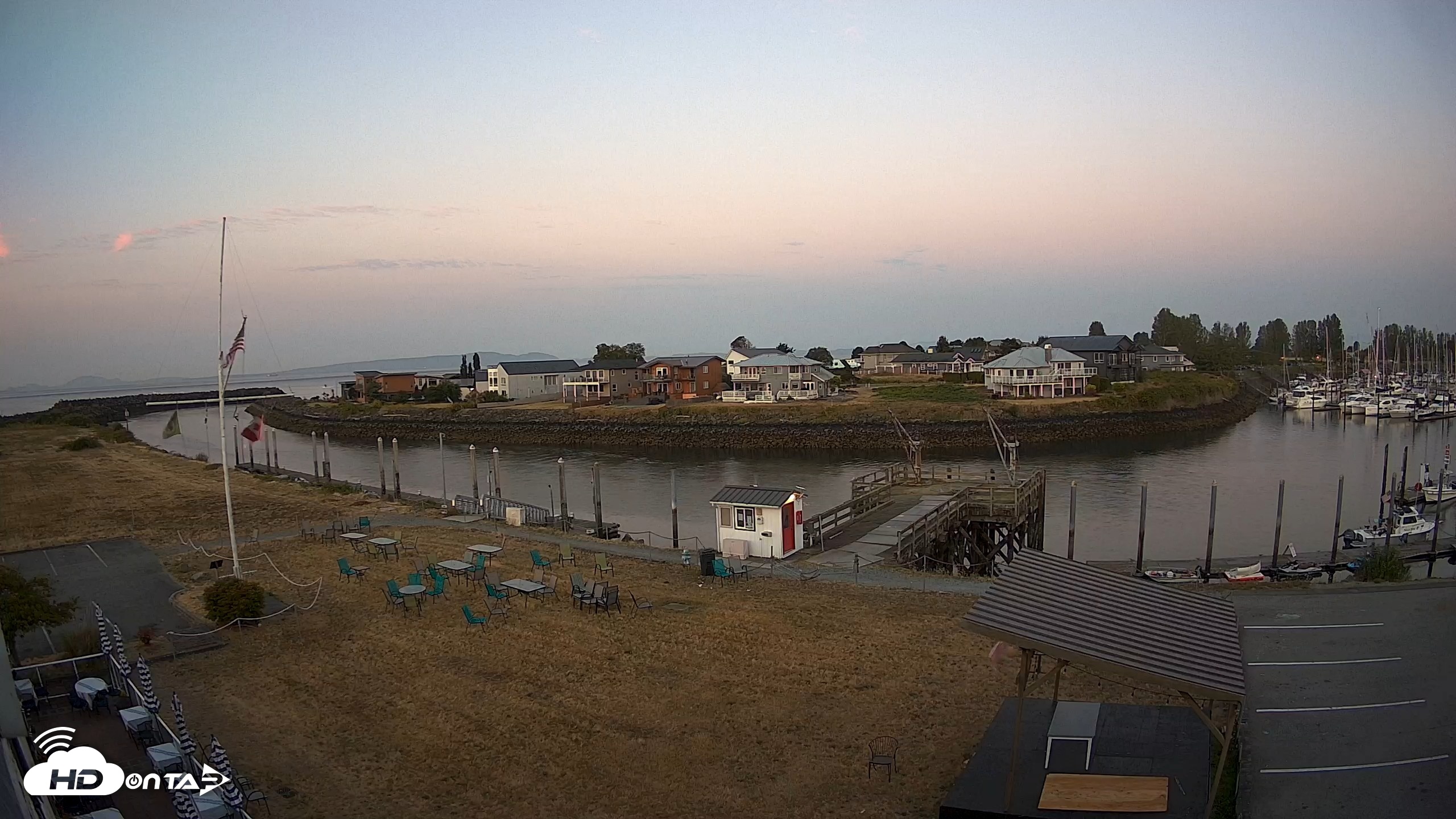 Snapshot of Point Roberts Marina SW Live Webcam taken Aug 6, 2026, 5:43am PDT