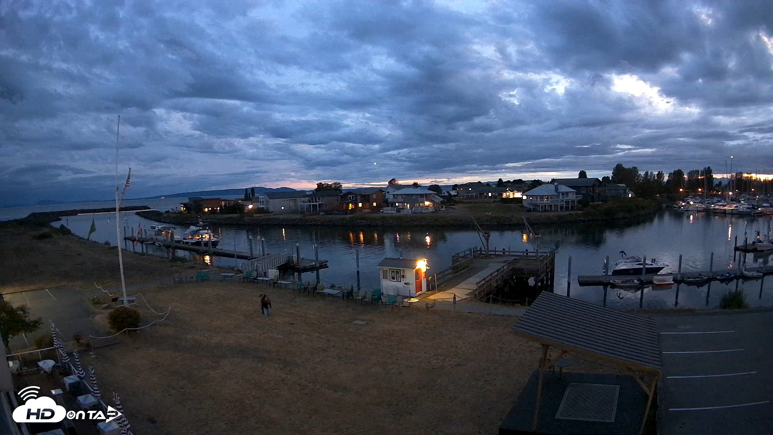 Snapshot of Point Roberts Marina SW Live Webcam taken Aug 28, 2026, 8:34pm PDT