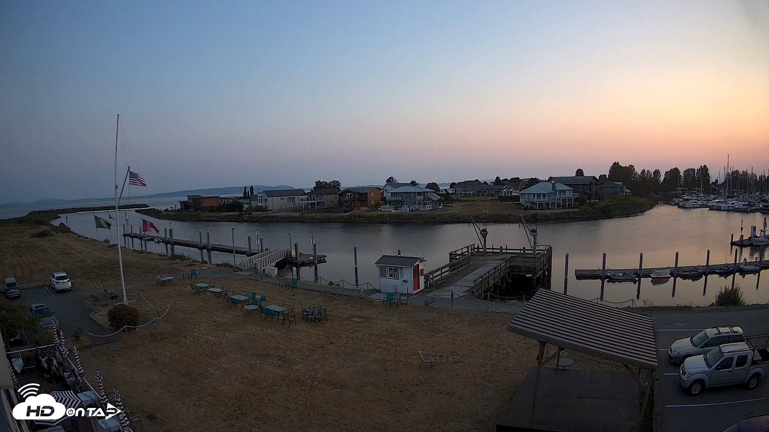 Snapshot of Point Roberts Marina SW Live Webcam taken Aug 14, 2026, 8:16pm PDT