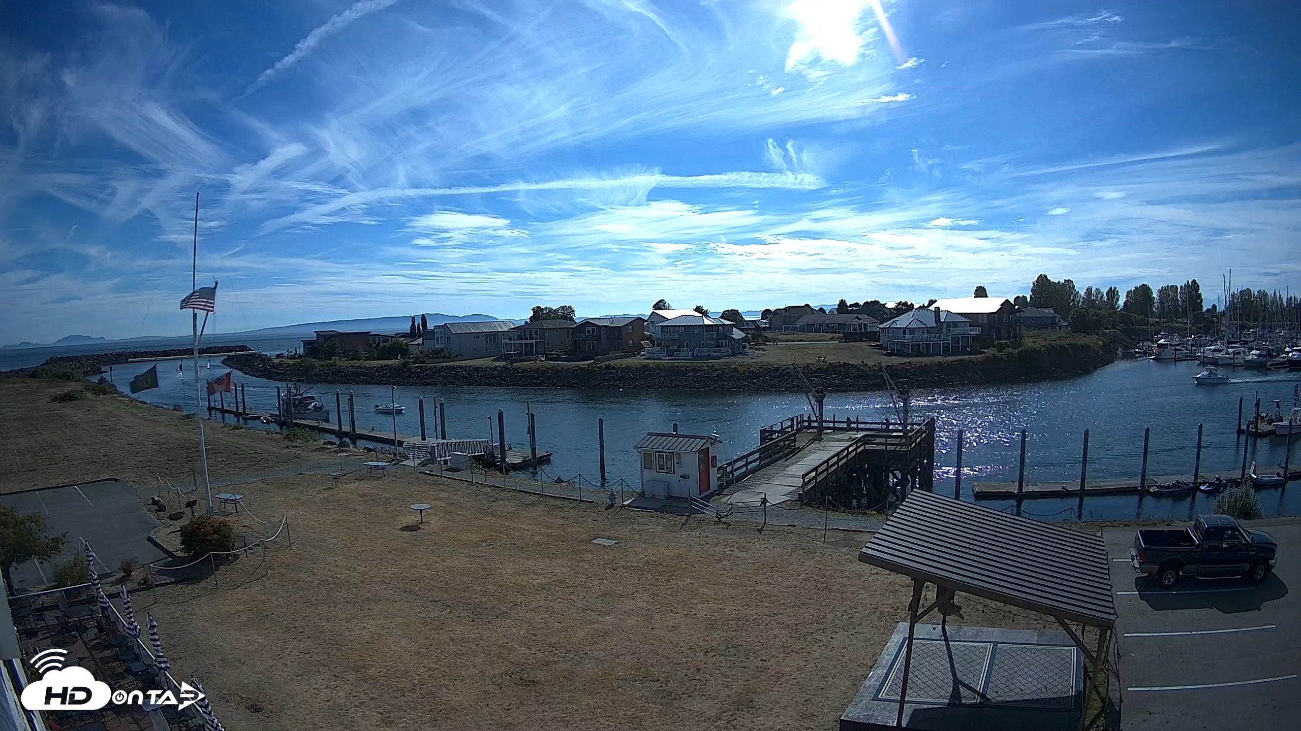 Snapshot of Point Roberts Marina SW Live Webcam taken Aug 31, 2026, 3:51pm PDT