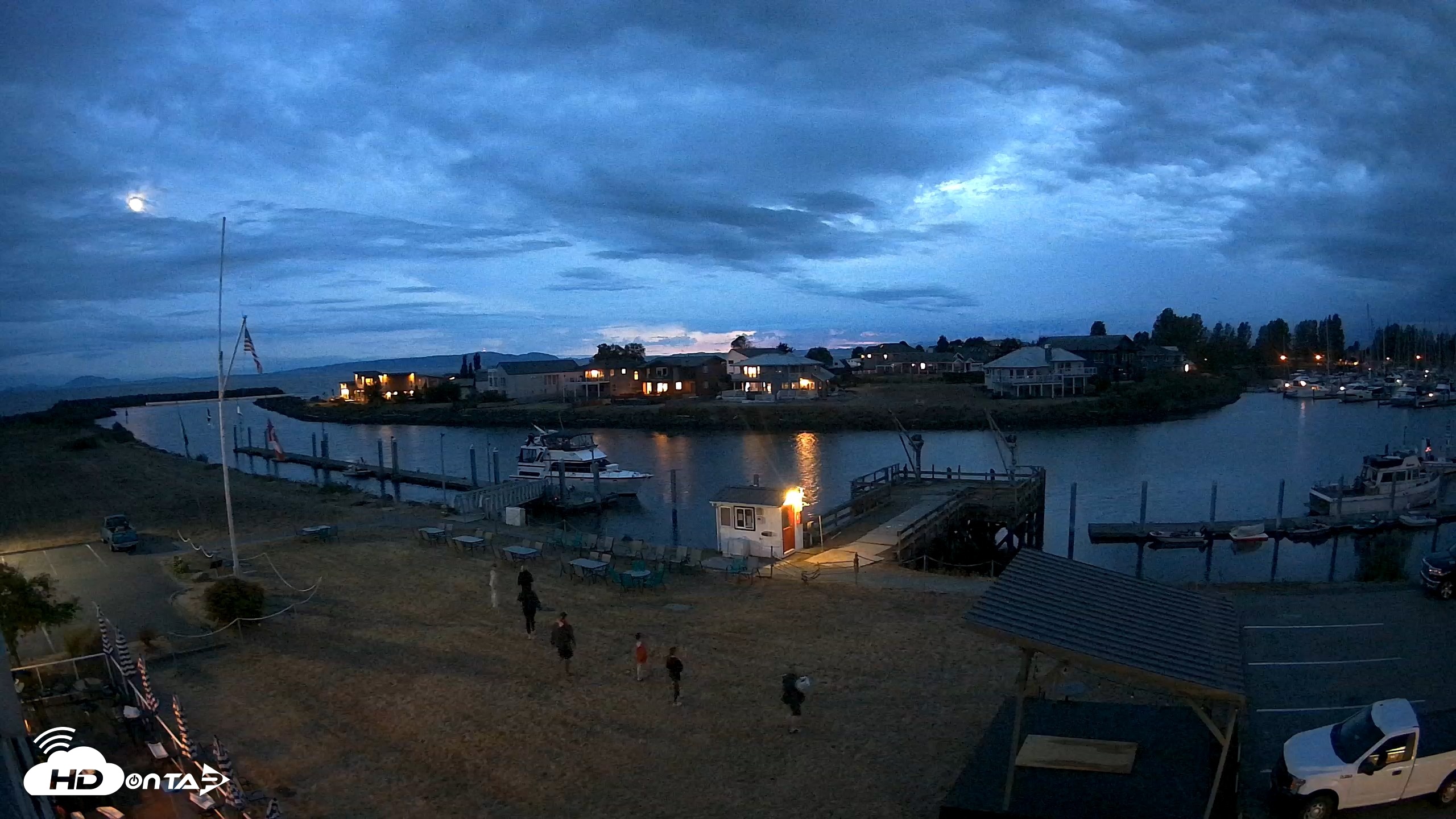 Snapshot of Point Roberts Marina SW Live Webcam taken Aug 22, 2026, 8:48pm PDT