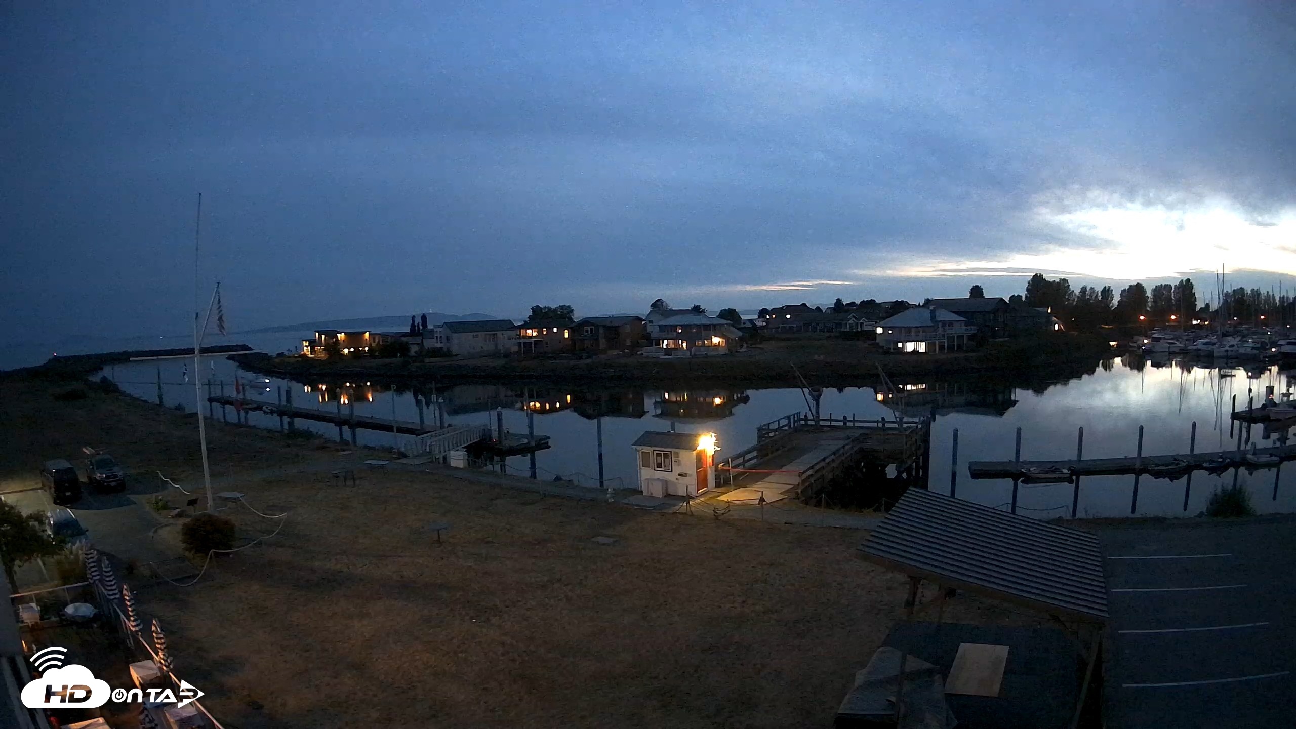 Snapshot of Point Roberts Marina SW Live Webcam taken Sep 11, 2026, 8:09pm PDT