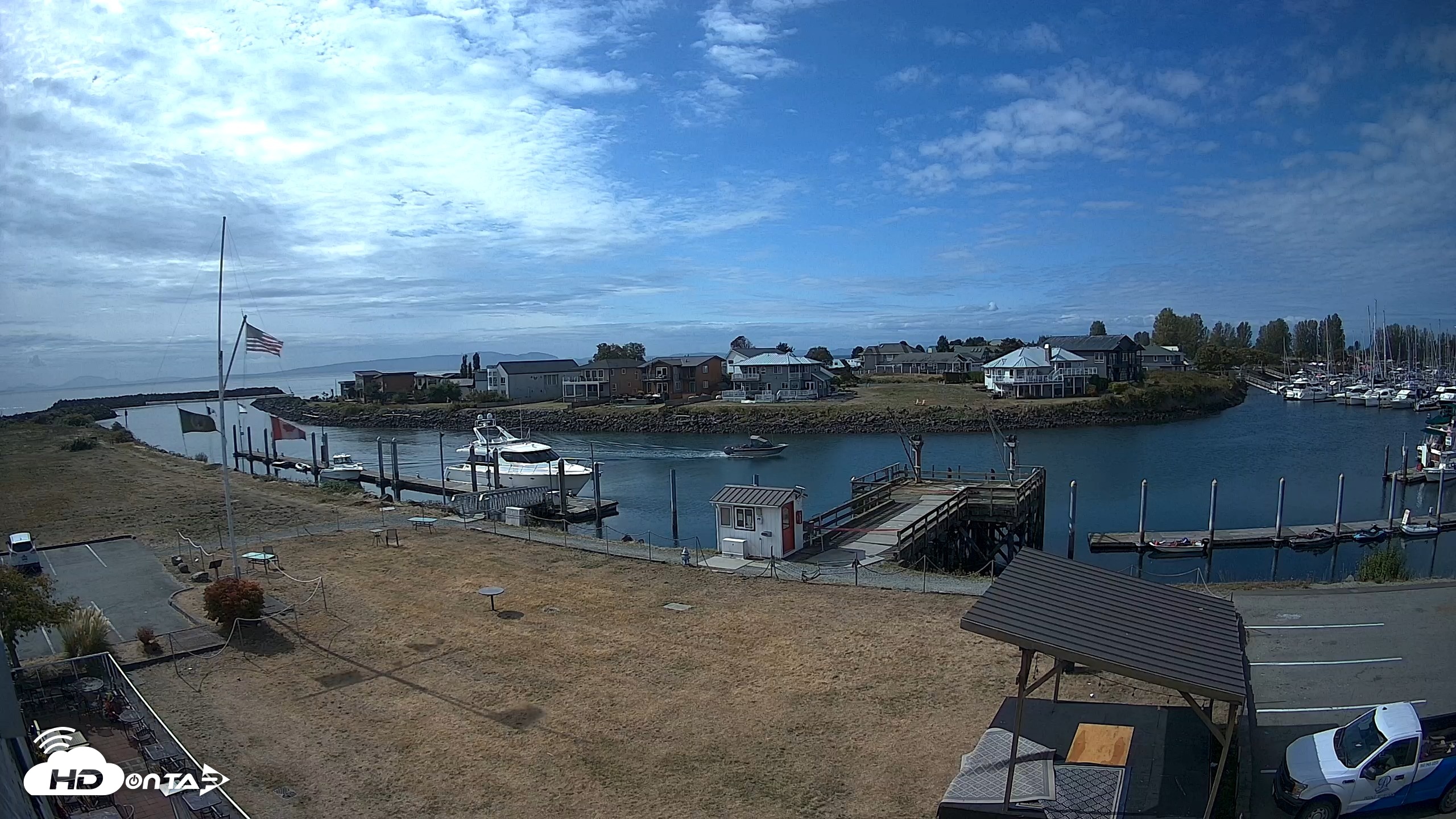 Snapshot of Point Roberts Marina SW Live Webcam taken Sep 14, 2026, 11:51am PDT