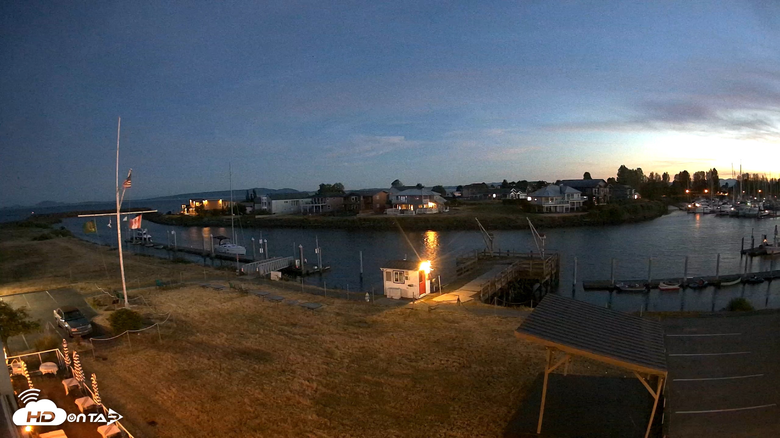 Snapshot of Point Roberts Marina SW Live Webcam taken Jun 13, 2026, 10:13pm PDT