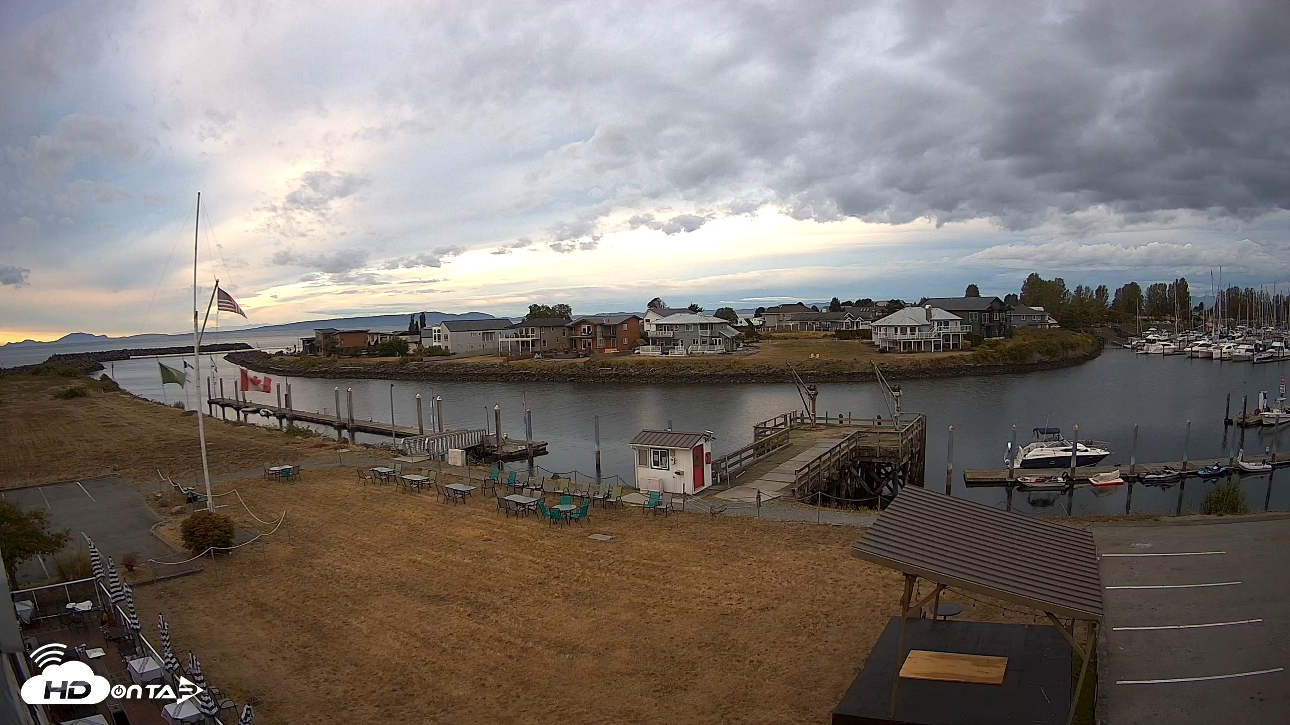 Snapshot of Point Roberts Marina SW Live Webcam taken Aug 27, 2026, 6:49am PDT