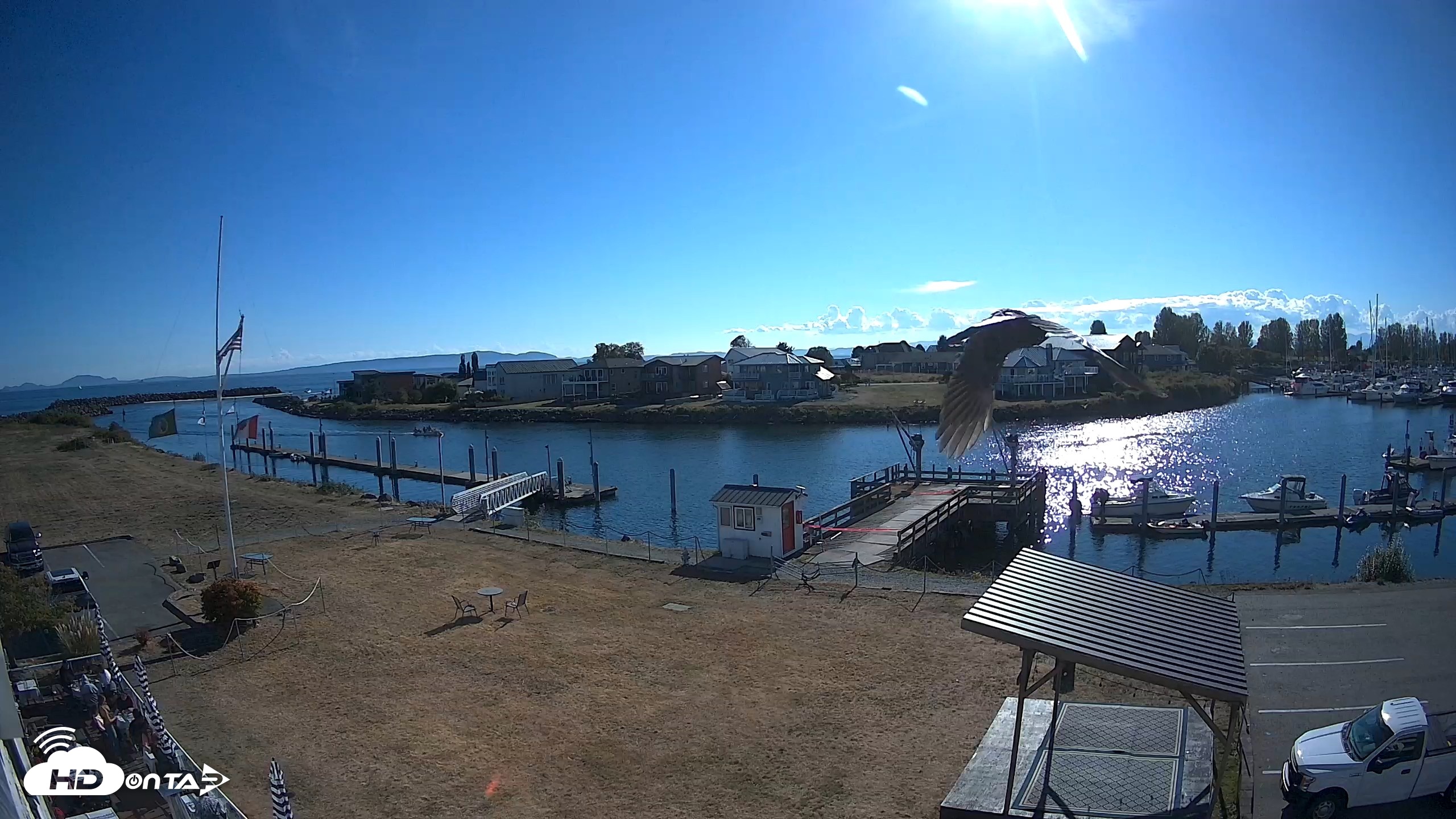 Snapshot of Point Roberts Marina SW Live Webcam taken Sep 6, 2026, 4:29pm PDT