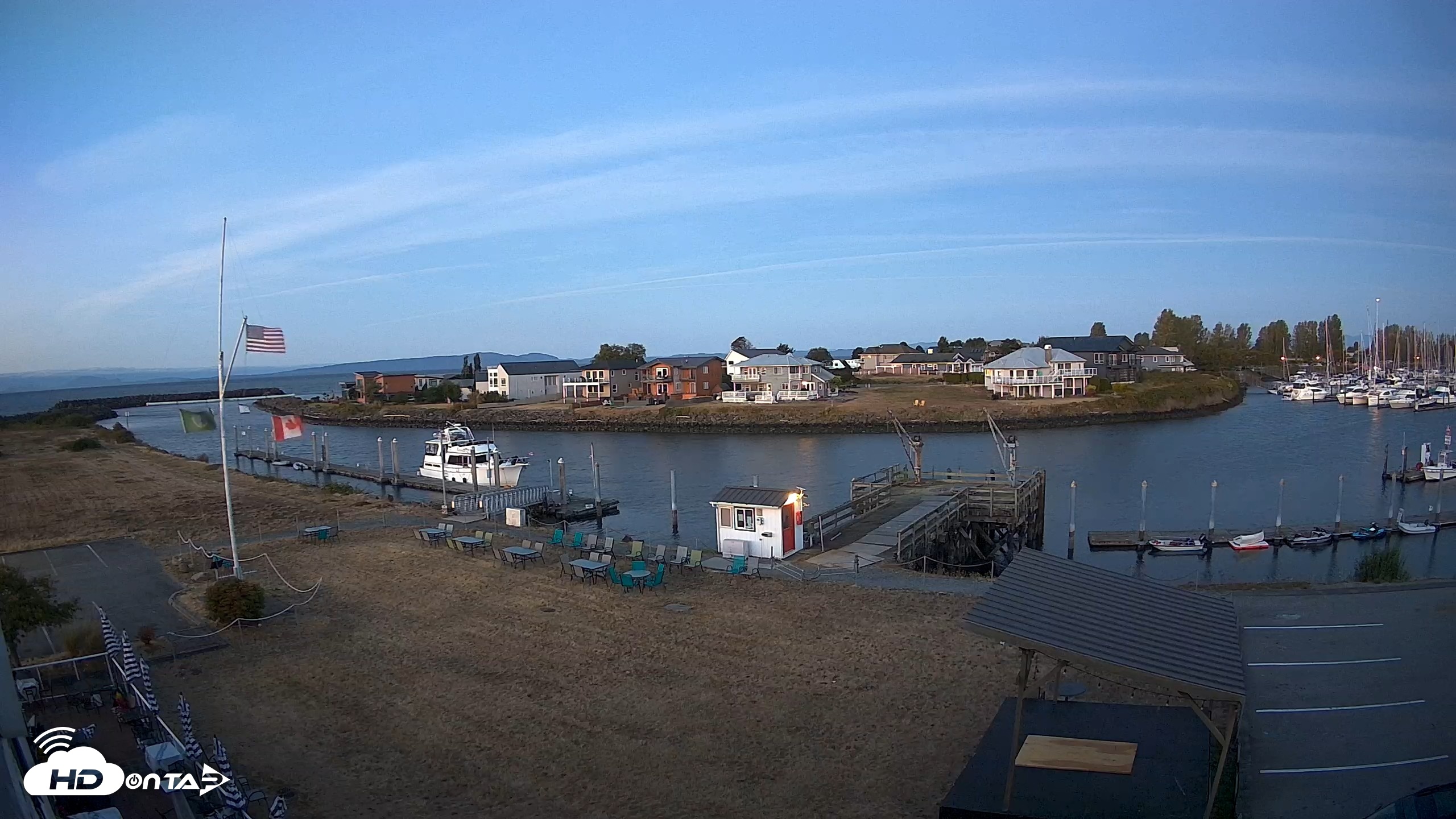 Snapshot of Point Roberts Marina SW Live Webcam taken Aug 26, 2026, 5:55am PDT
