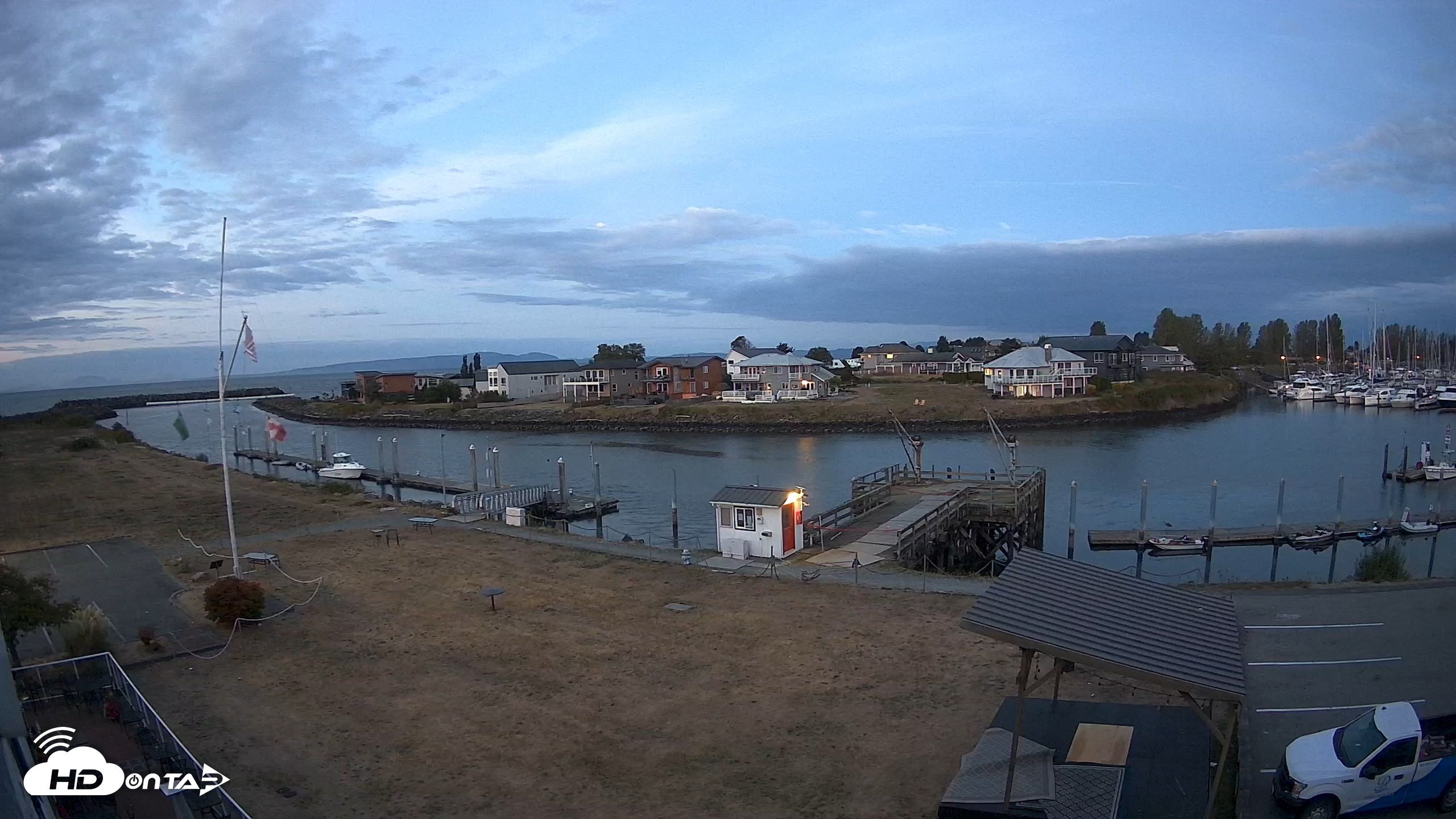 Snapshot of Point Roberts Marina SW Live Webcam taken Sep 14, 2026, 6:23am PDT