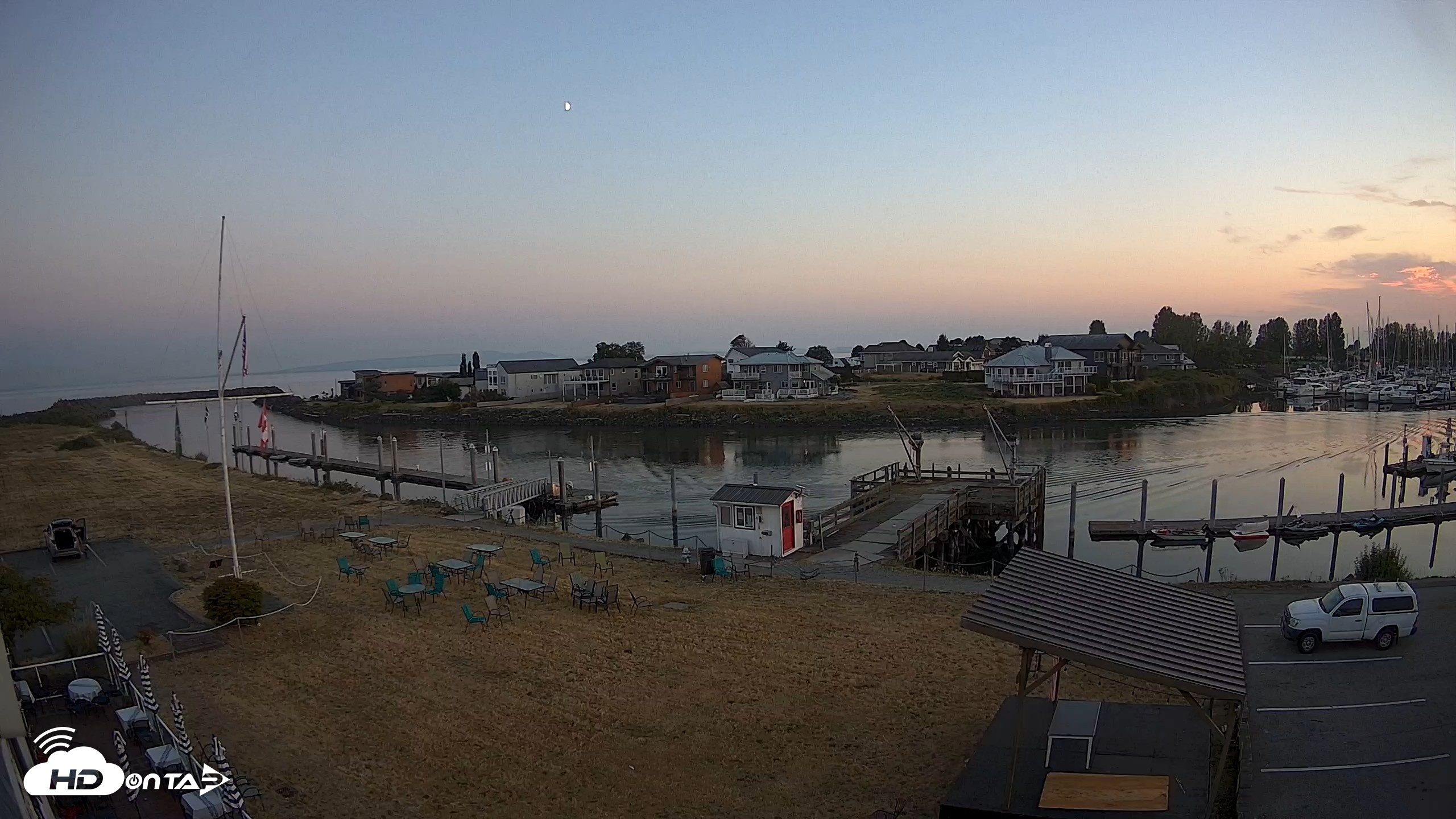 Snapshot of Point Roberts Marina SW Live Webcam taken Jul 21, 2026, 9:08pm PDT