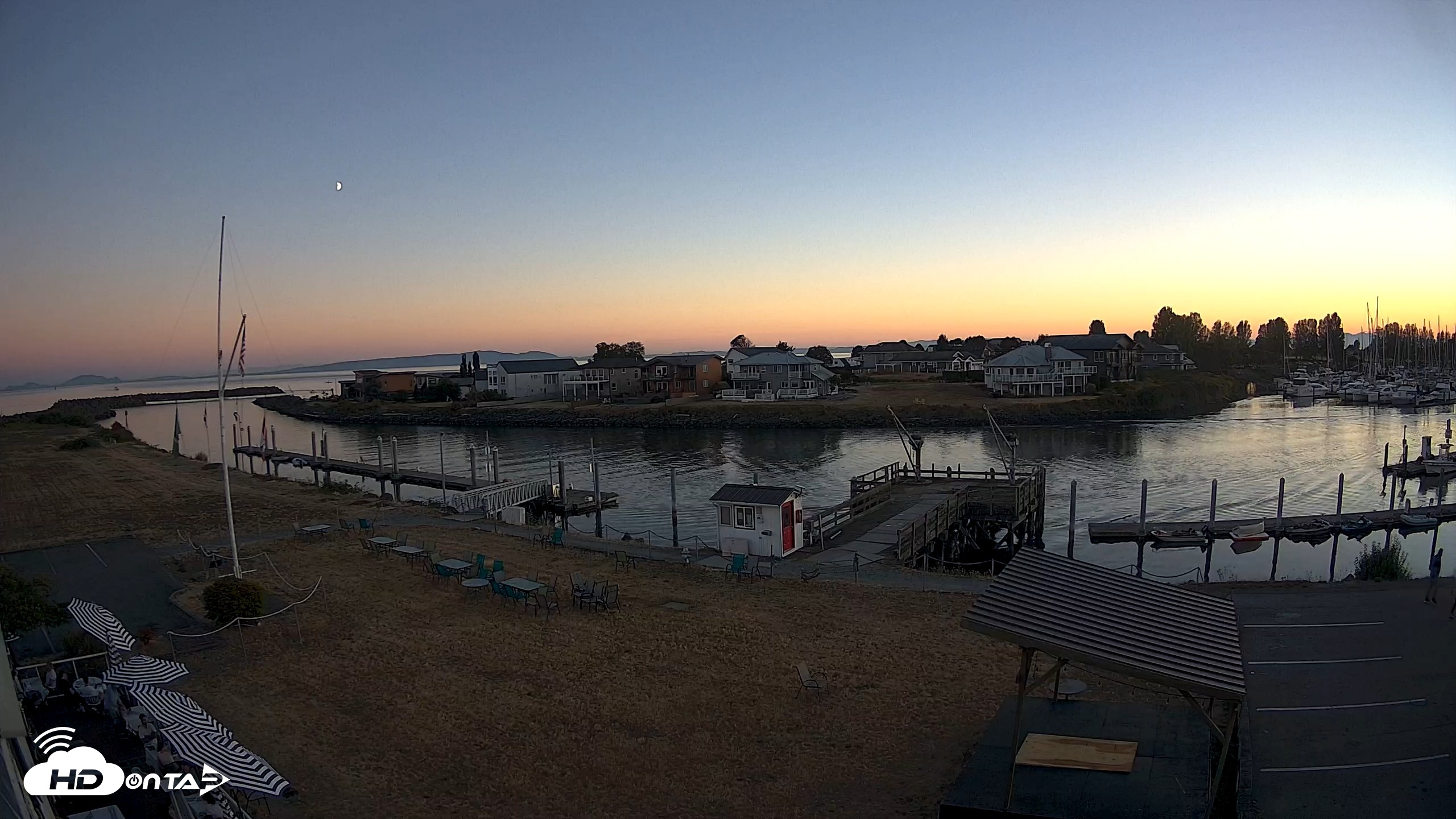 Snapshot of Point Roberts Marina SW Live Webcam taken Aug 20, 2026, 8:19pm PDT