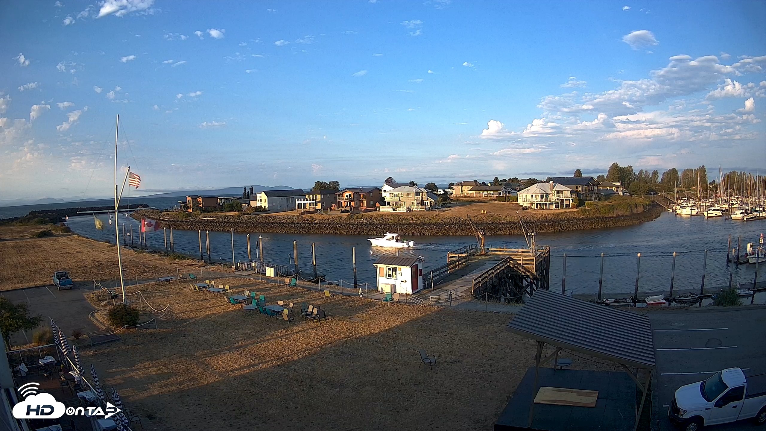 Snapshot of Point Roberts Marina SW Live Webcam taken Aug 22, 2026, 7:13am PDT