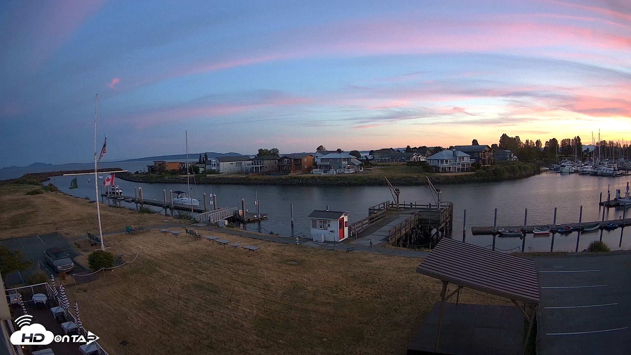 Snapshot of Point Roberts Marina SW Live Webcam taken Jun 13, 2026, 9:34pm PDT
