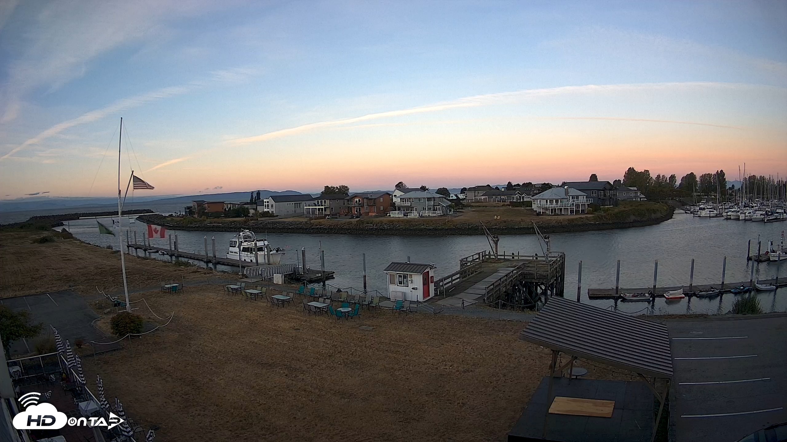 Snapshot of Point Roberts Marina SW Live Webcam taken Aug 26, 2026, 6:27am PDT