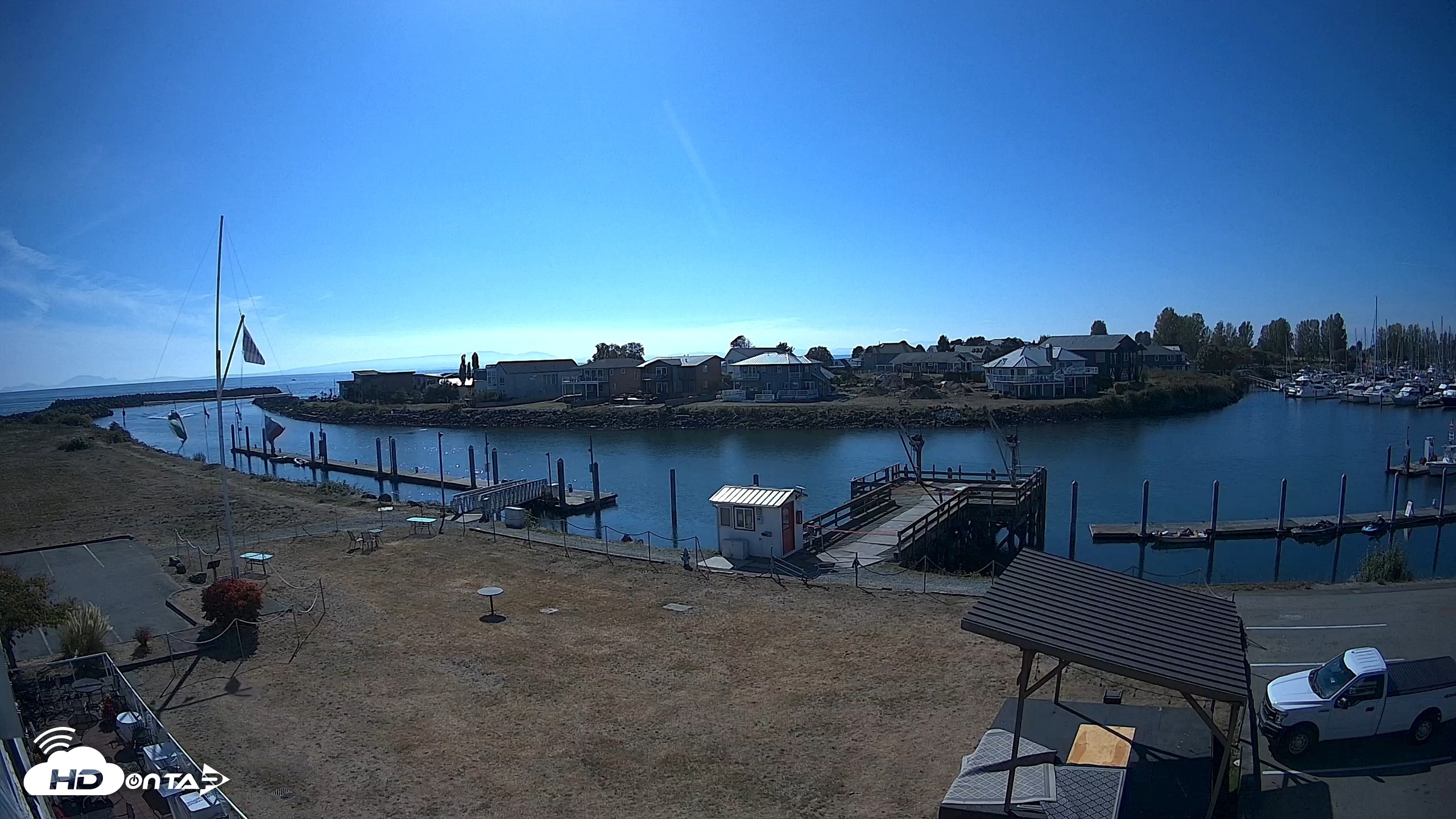Snapshot of Point Roberts Marina SW Live Webcam taken Sep 21, 2026, 2:06pm PDT