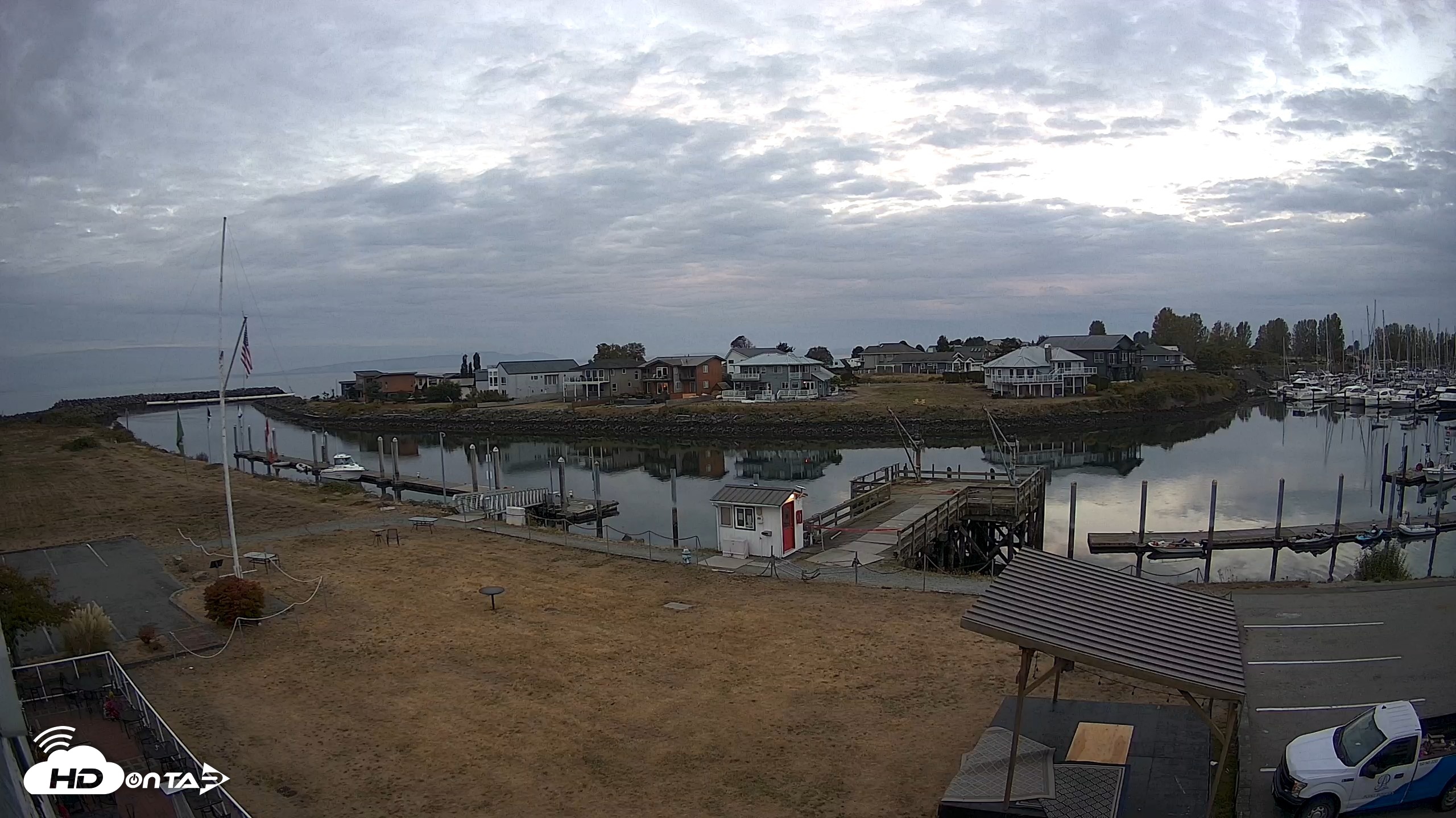 Snapshot of Point Roberts Marina SW Live Webcam taken Sep 15, 2026, 6:55am PDT