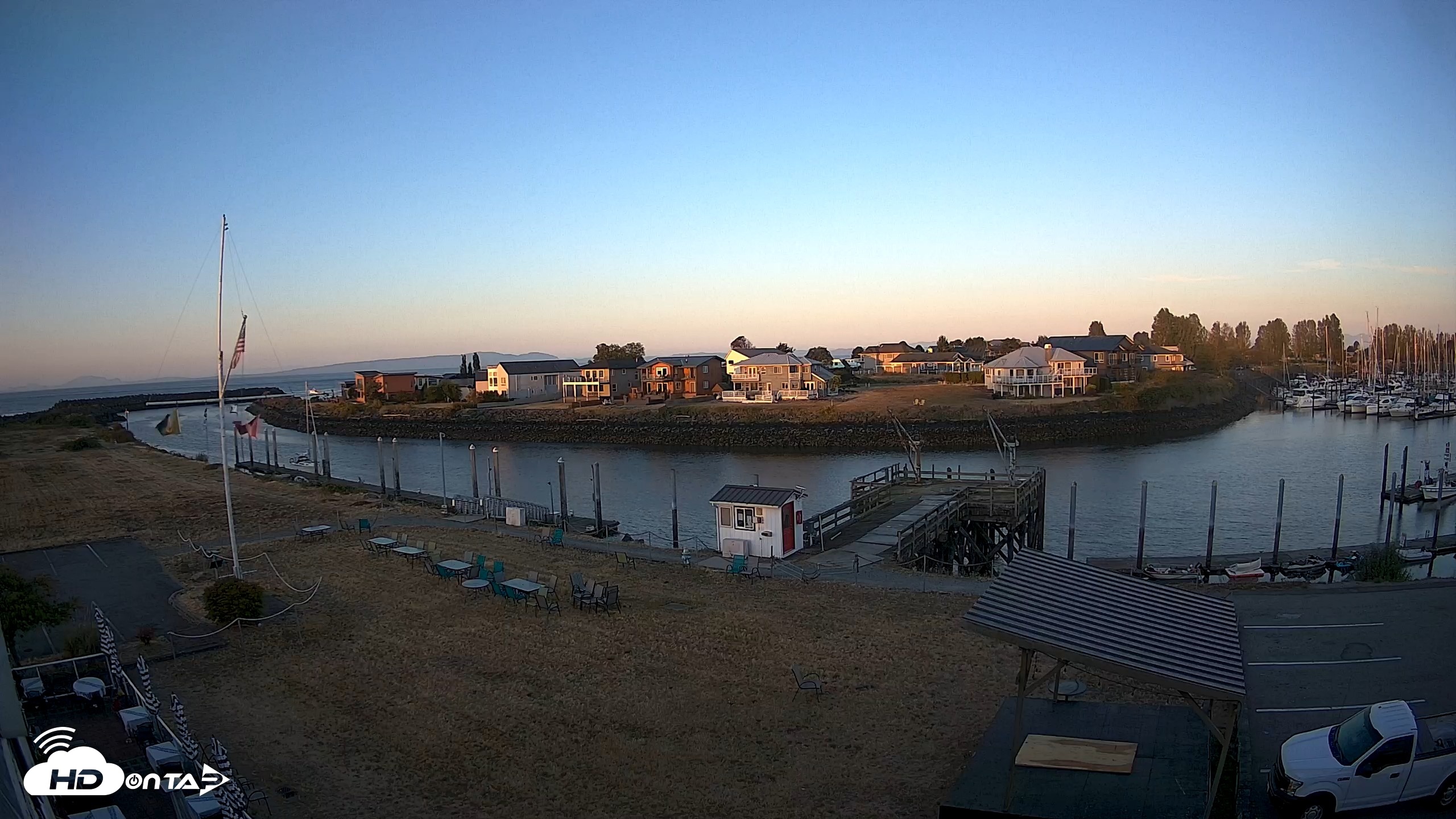 Snapshot of Point Roberts Marina SW Live Webcam taken Aug 20, 2026, 6:31am PDT