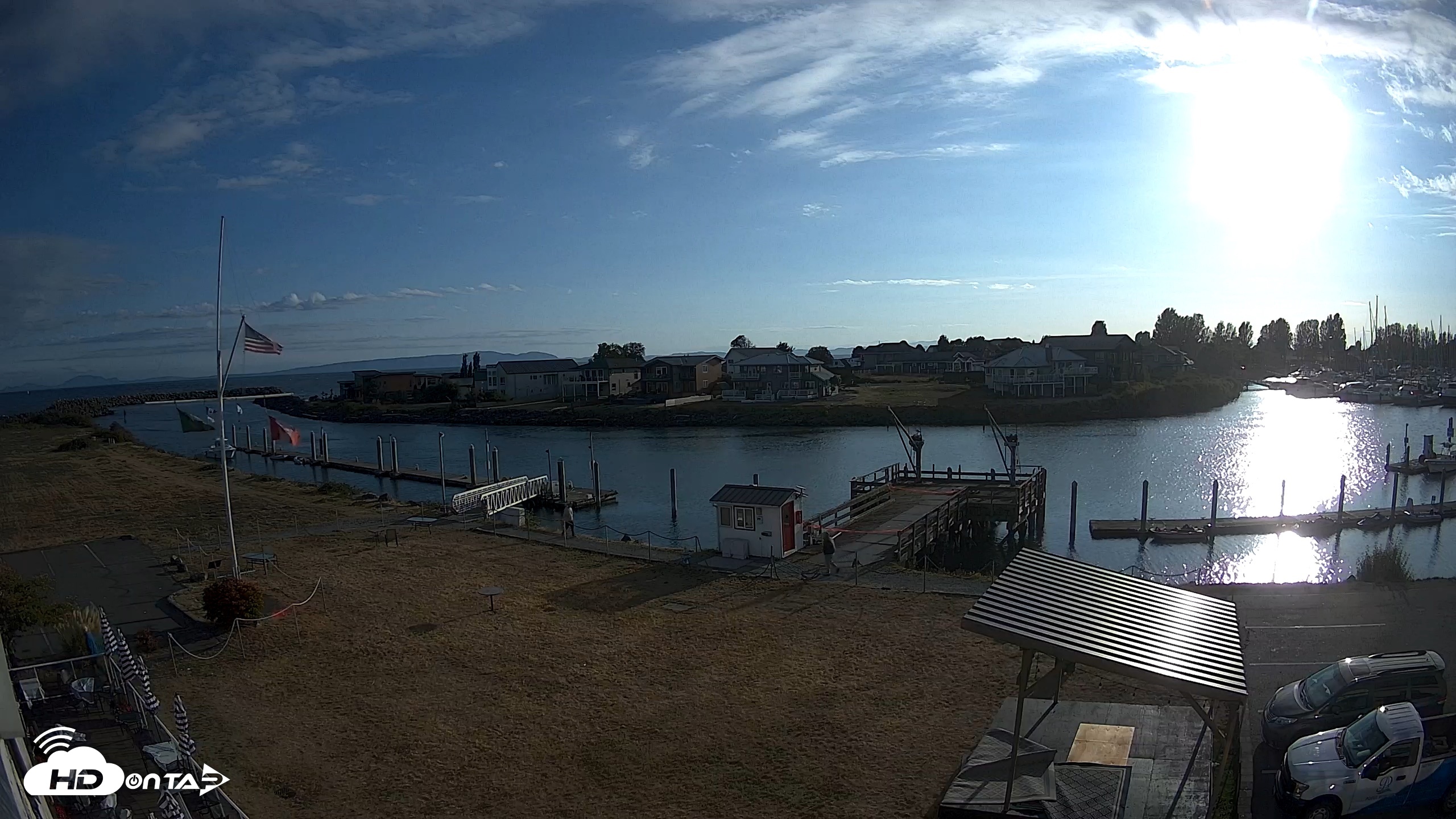 Snapshot of Point Roberts Marina SW Live Webcam taken Sep 13, 2026, 5:54pm PDT