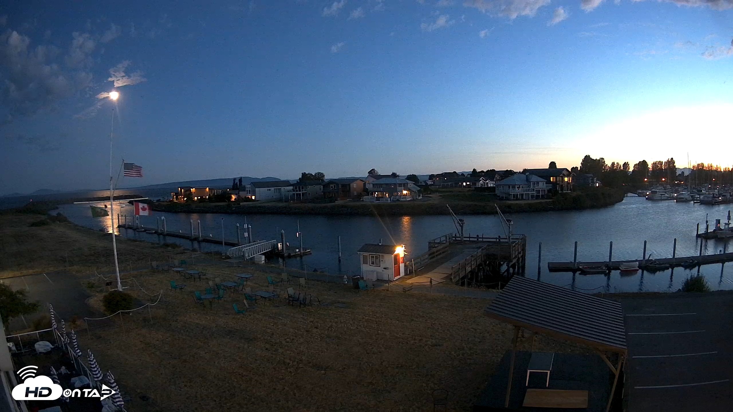 Snapshot of Point Roberts Marina SW Live Webcam taken Jul 24, 2026, 9:46pm PDT
