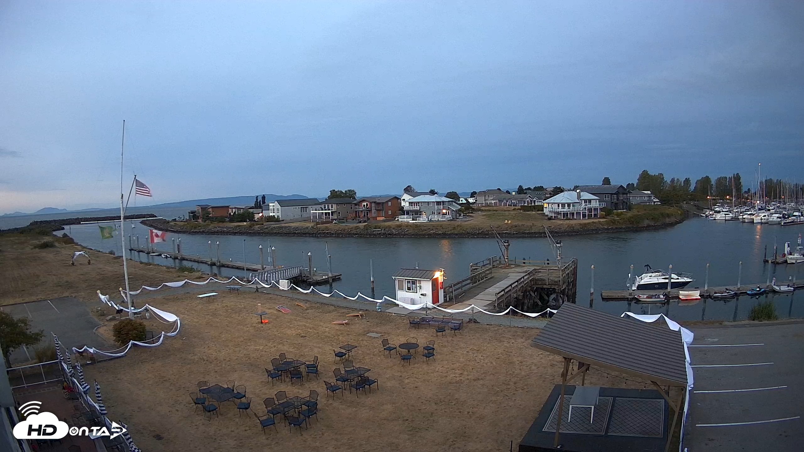 Snapshot of Point Roberts Marina SW Live Webcam taken Aug 30, 2026, 6:04am PDT