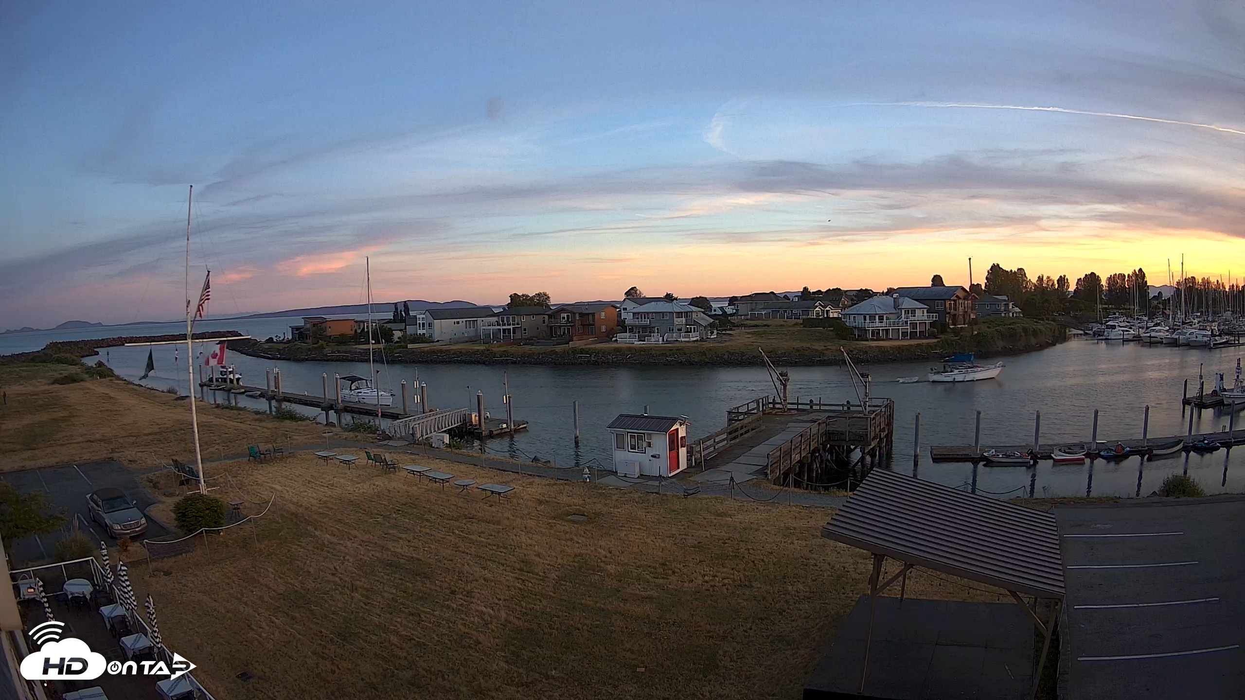 Snapshot of Point Roberts Marina SW Live Webcam taken Jun 13, 2026, 9:14pm PDT