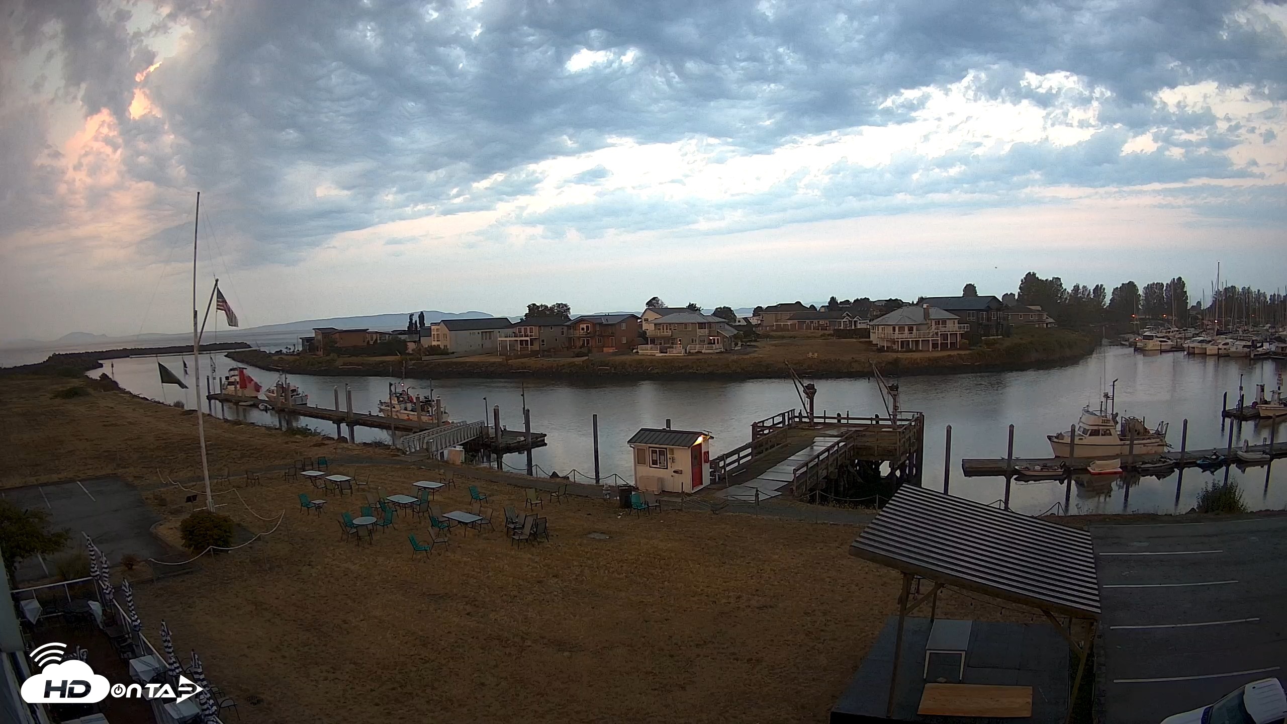Snapshot of Point Roberts Marina SW Live Webcam taken Aug 14, 2026, 6:03am PDT