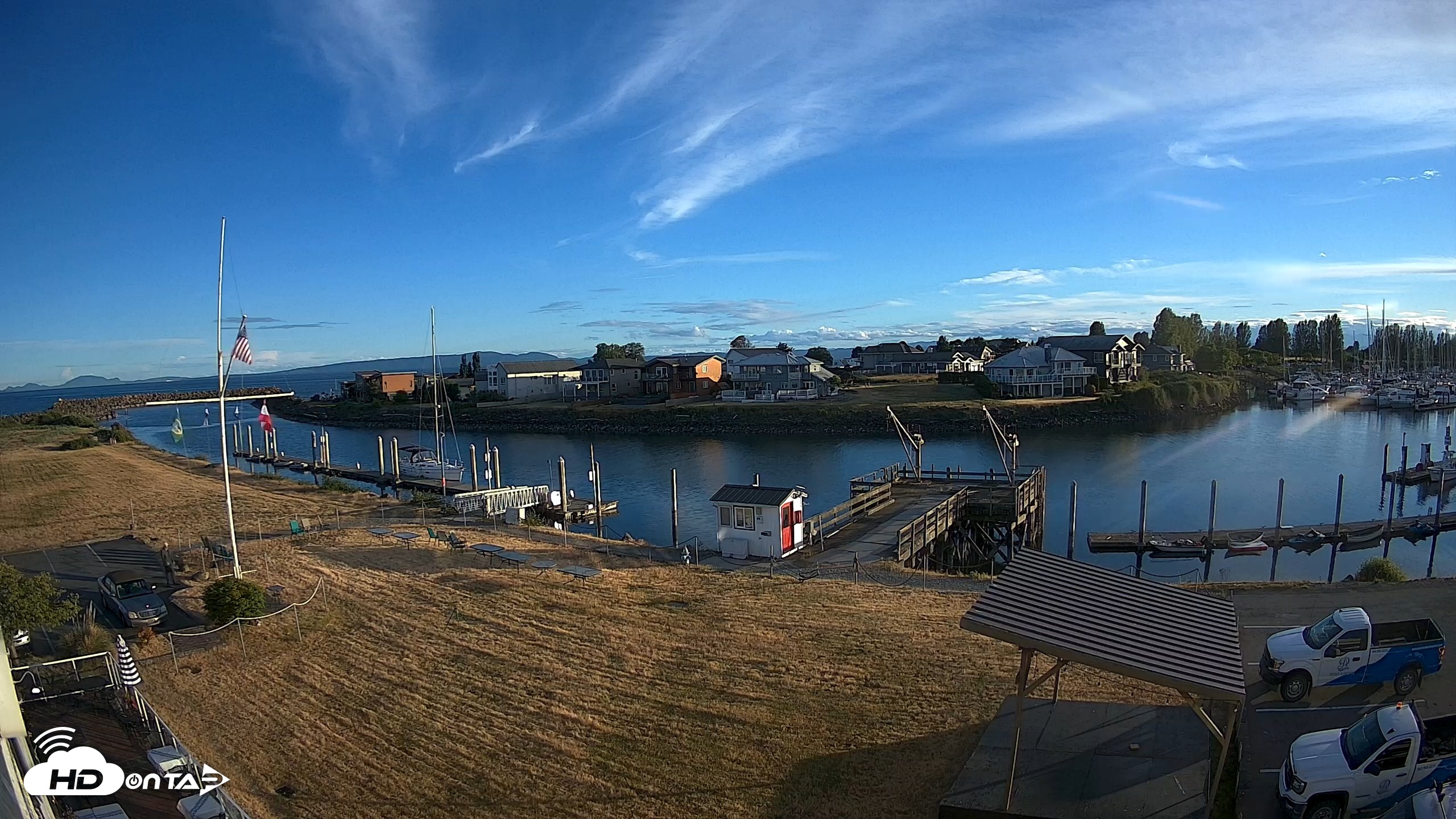 Snapshot of Point Roberts Marina SW Live Webcam taken Jun 6, 2026, 8:13pm PDT