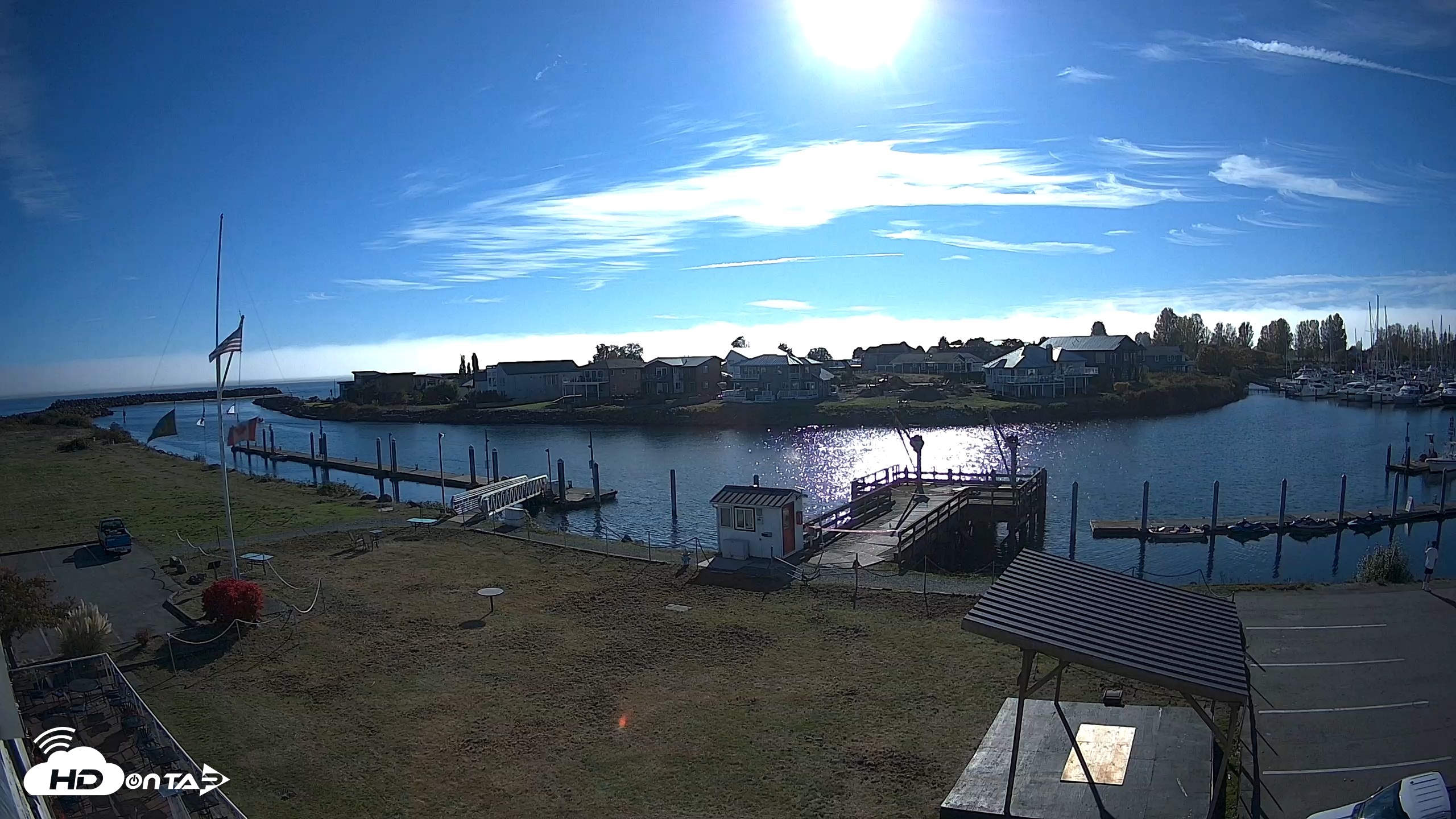 Snapshot of Point Roberts Marina SW Live Webcam taken Oct 4, 2026, 3:49pm PDT