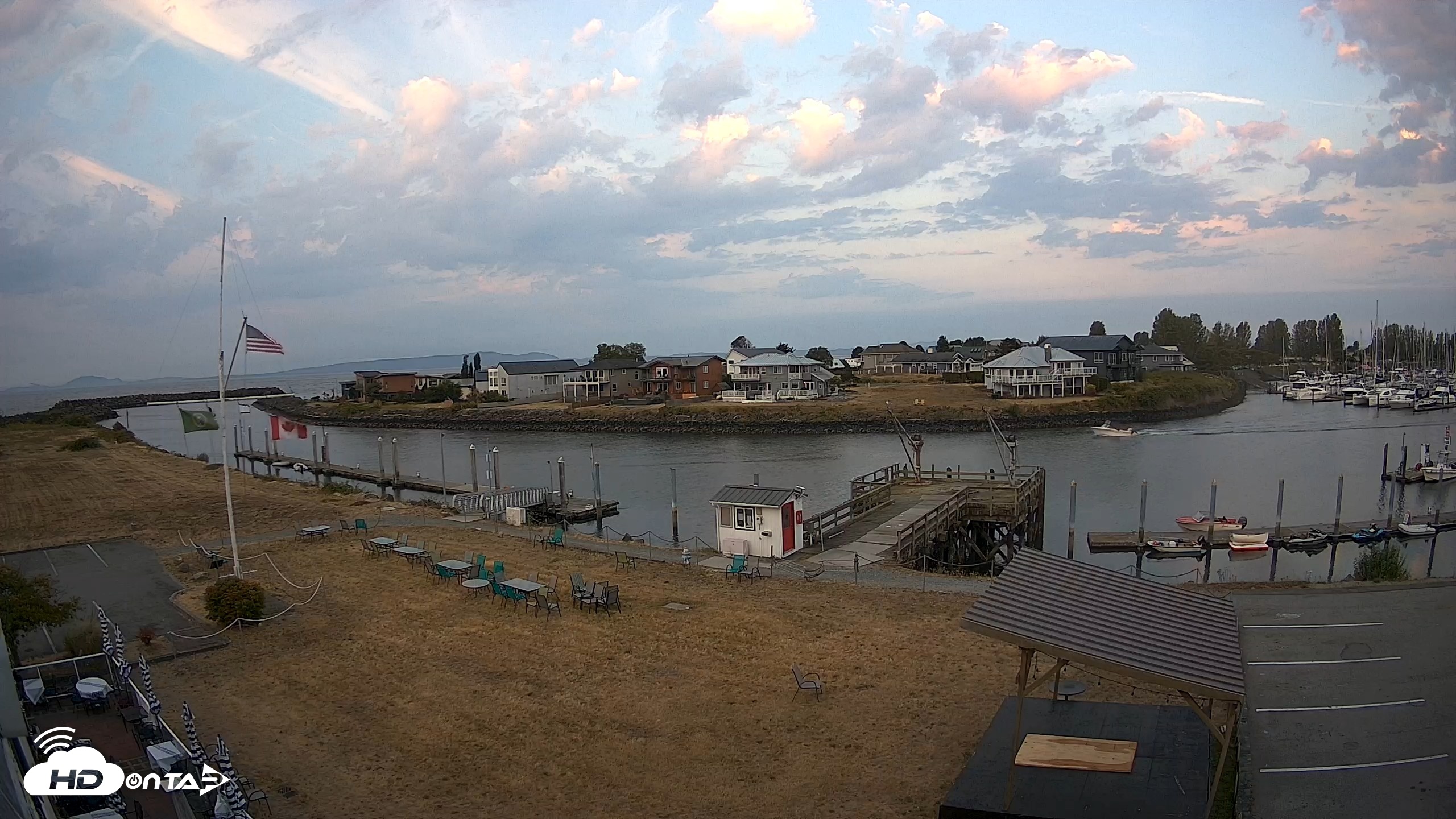 Snapshot of Point Roberts Marina SW Live Webcam taken Aug 16, 2026, 6:30am PDT