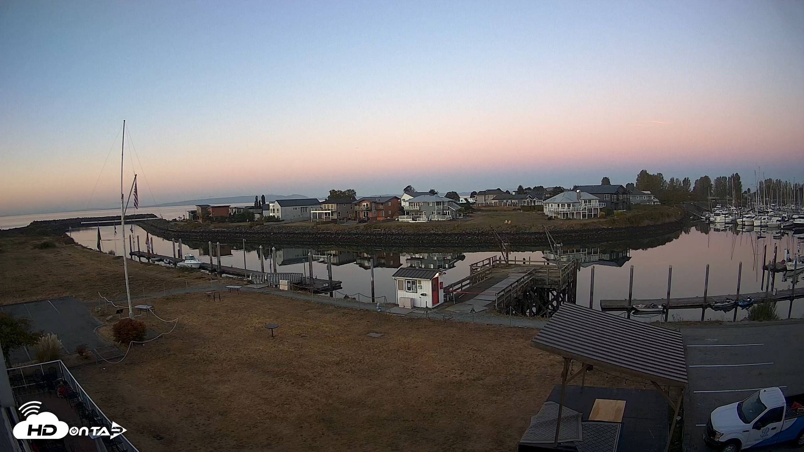 Snapshot of Point Roberts Marina SW Live Webcam taken Sep 16, 2026, 6:45am PDT