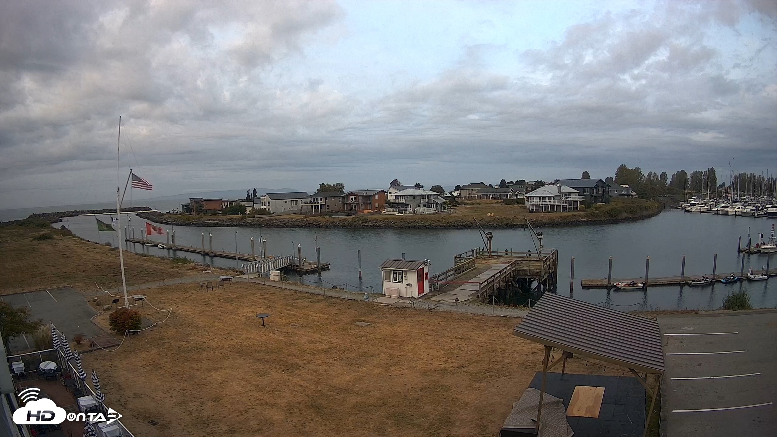 Snapshot of Point Roberts Marina SW Live Webcam taken Sep 11, 2026, 7:03am PDT
