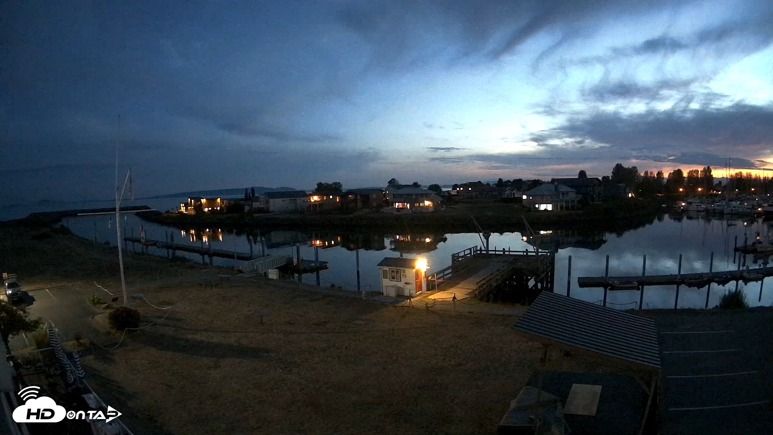 Snapshot of Point Roberts Marina SW Live Webcam taken Sep 10, 2026, 8:17pm PDT