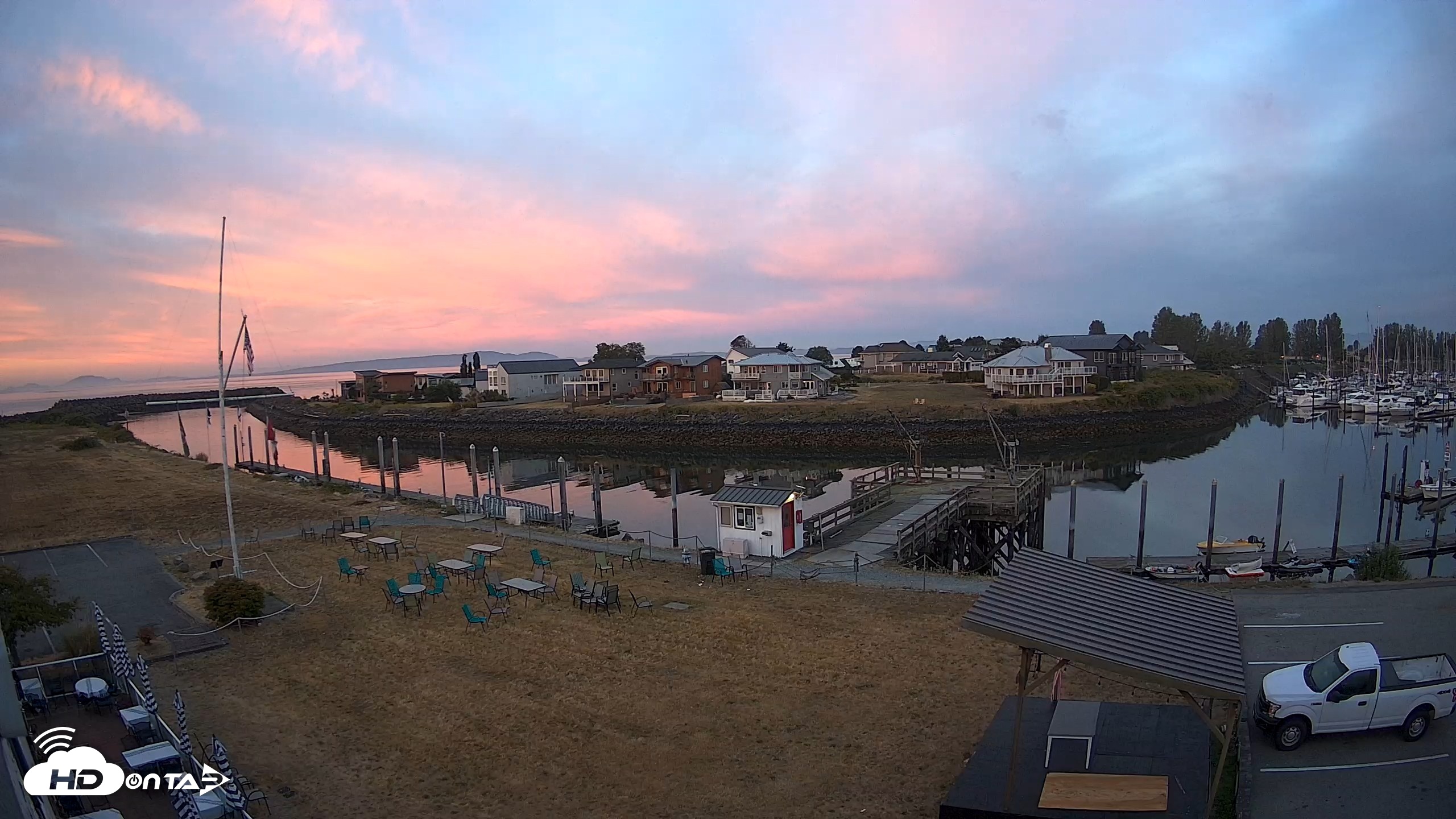 Snapshot of Point Roberts Marina SW Live Webcam taken Aug 8, 2026, 5:53am PDT