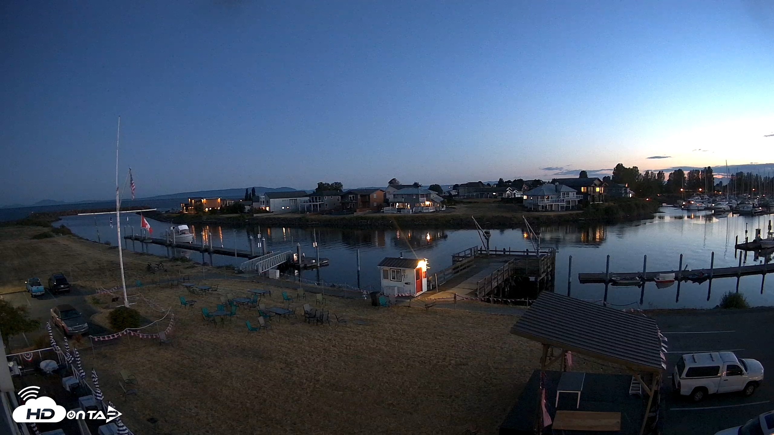 Snapshot of Point Roberts Marina SW Live Webcam taken Jul 4, 2026, 10:06pm PDT