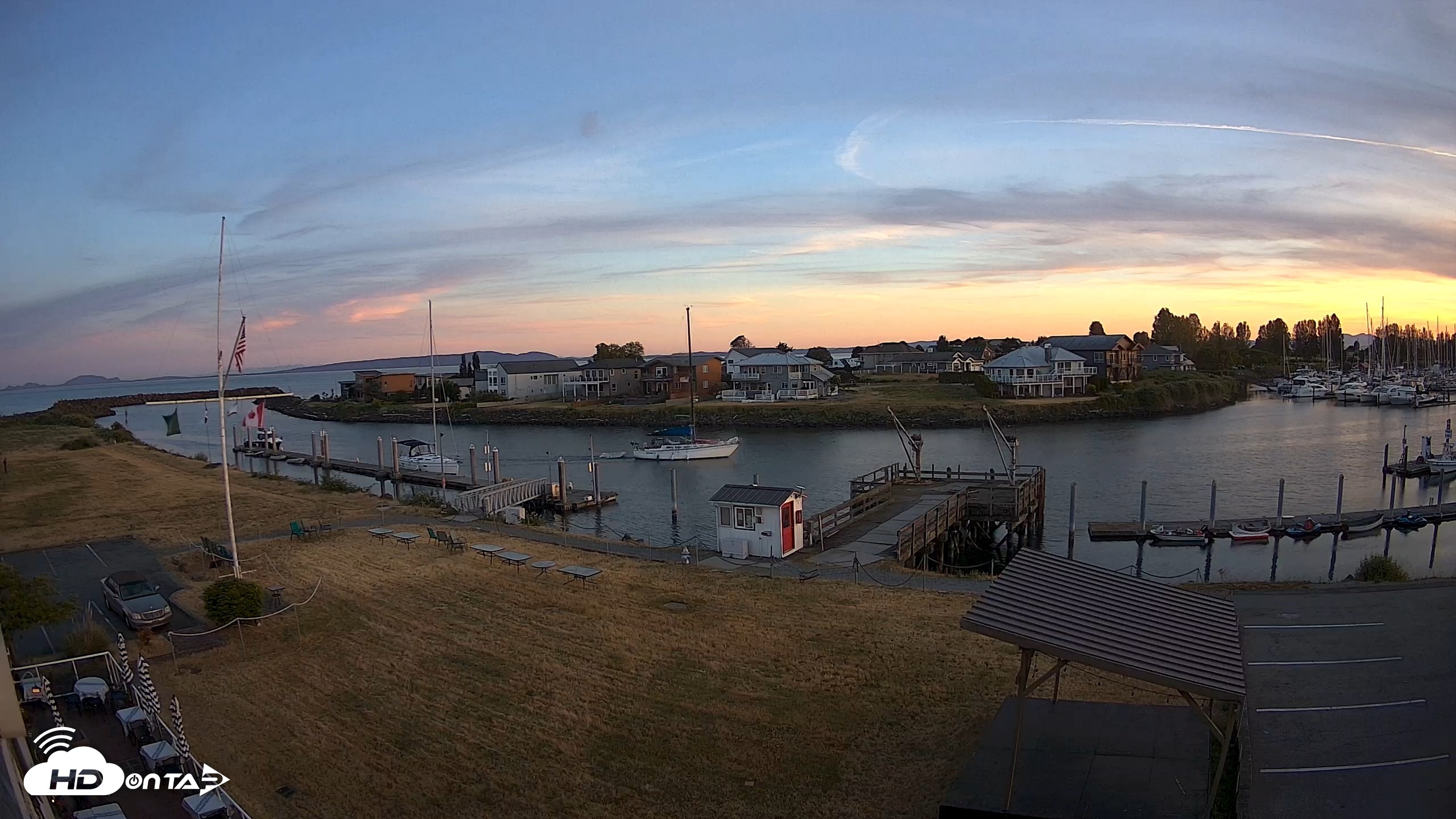 Snapshot of Point Roberts Marina SW Live Webcam taken Jun 13, 2026, 9:13pm PDT
