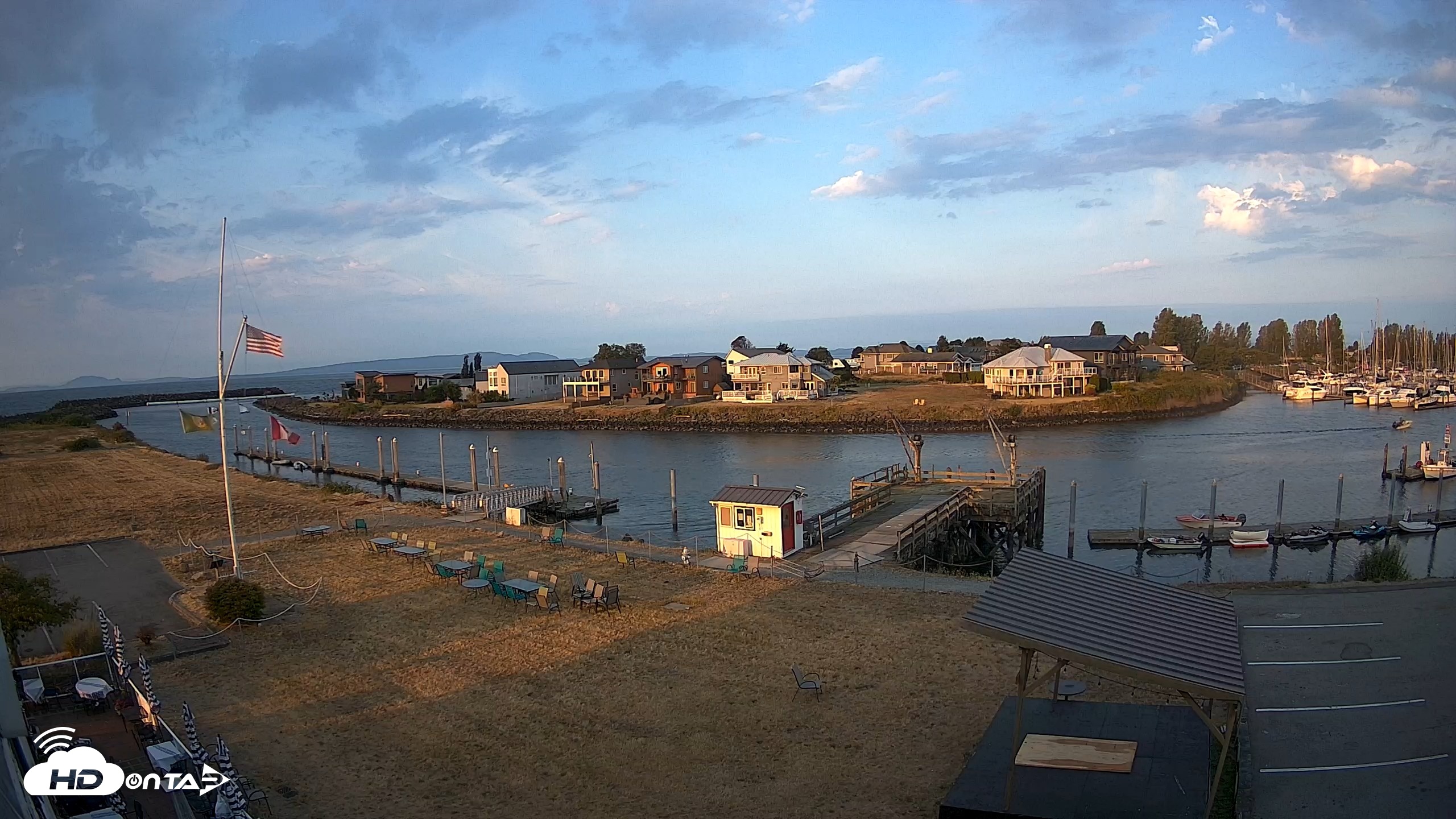 Snapshot of Point Roberts Marina SW Live Webcam taken Aug 16, 2026, 7:03am PDT